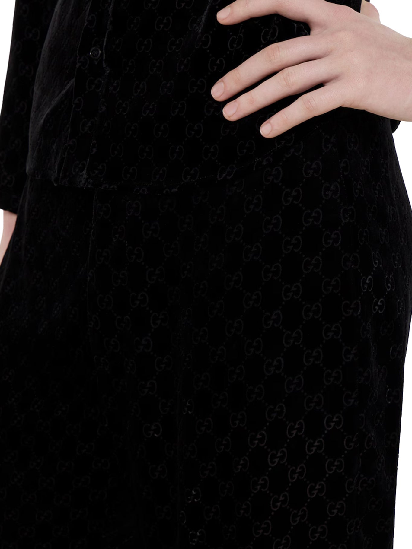 Gg Stretch Dévoré Velvet Trousers Gucci оригінал – Купити в Україні – збільшений вид
