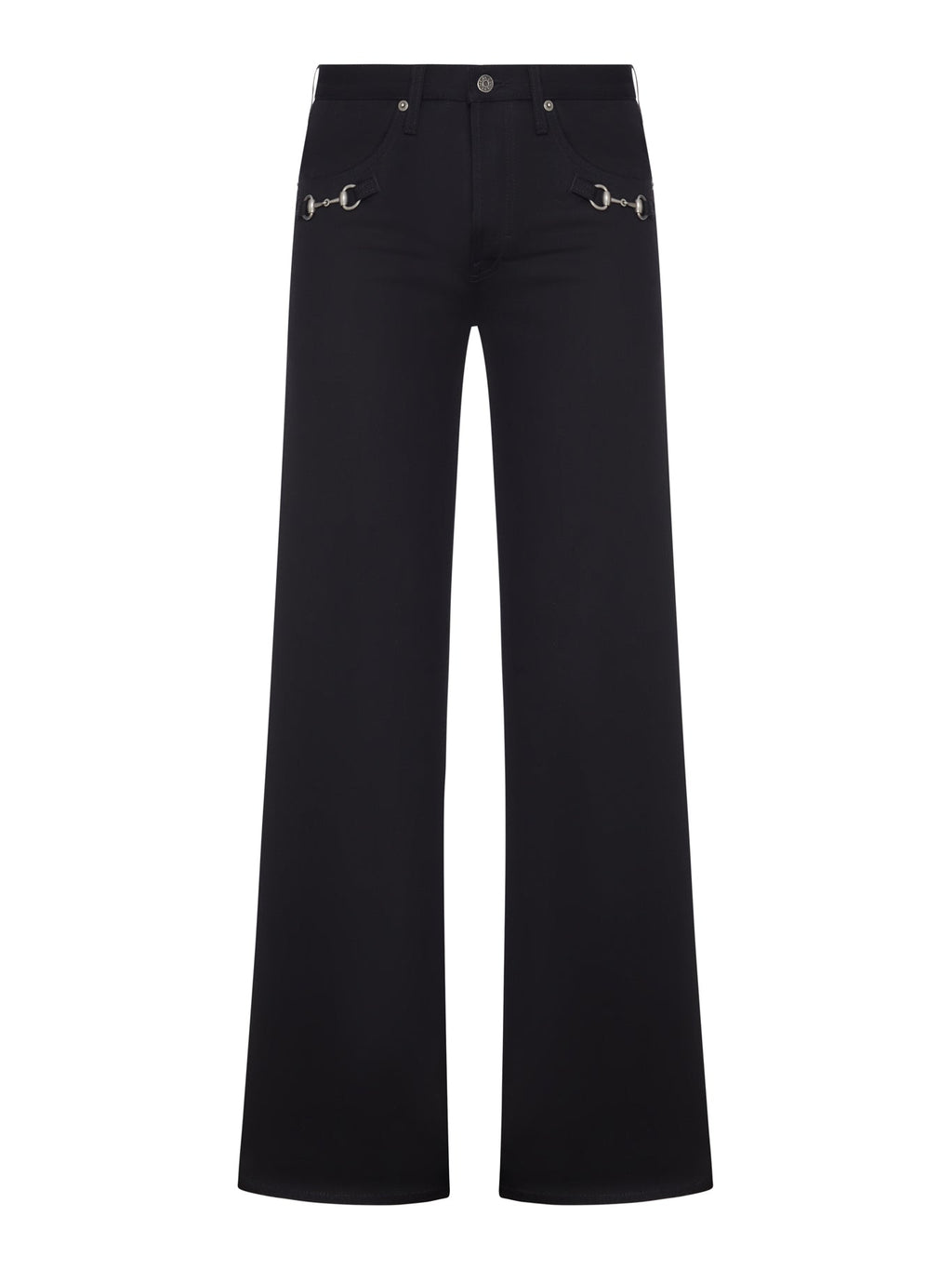 Cotton Denim Trousers With Horse Detail Gucci – Гарантія оригінальності – боковий вид