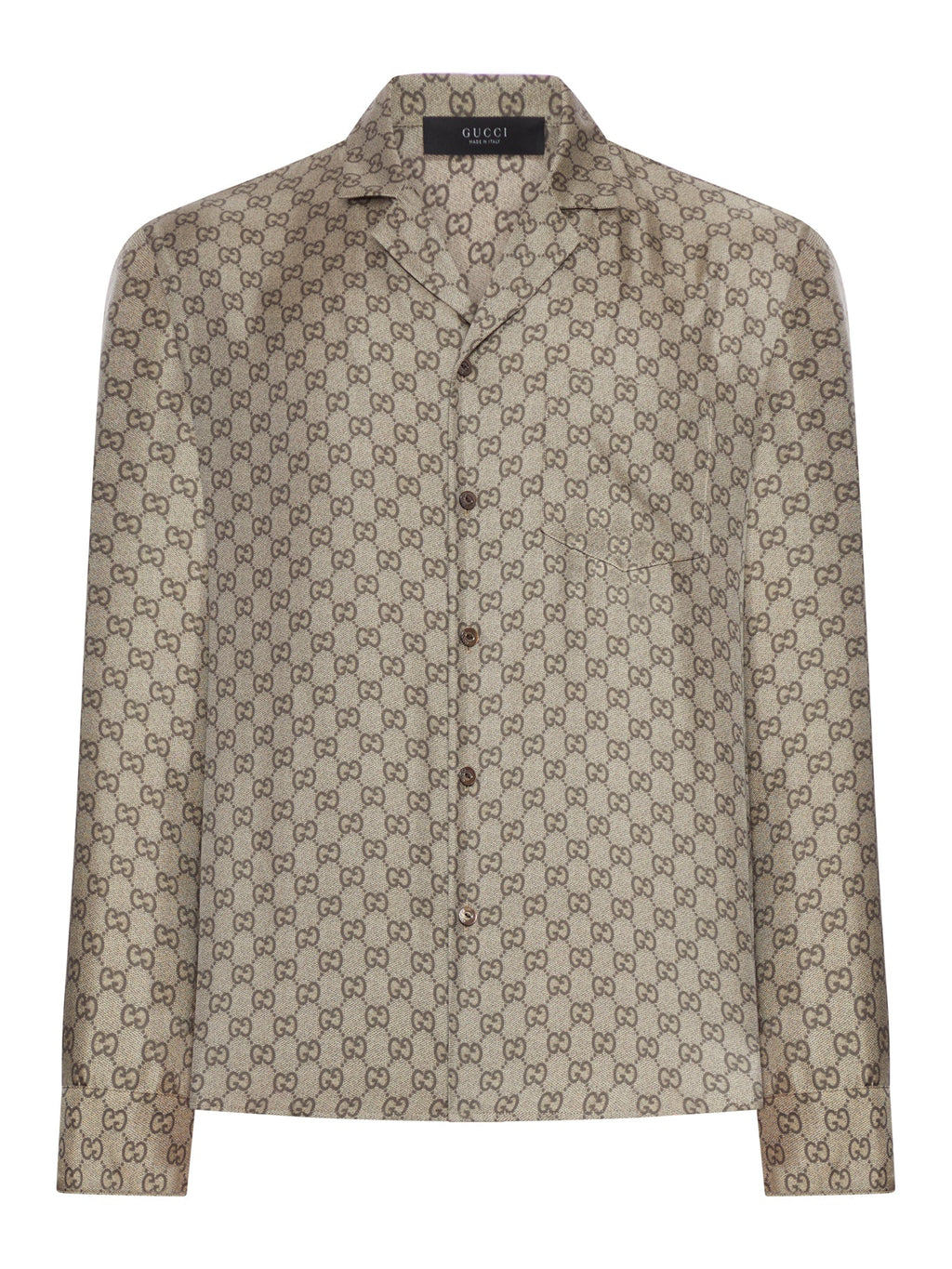Оригінальна Jacquard Silk Shirt With All-Over Gg Pattern Gucci – боковий вид