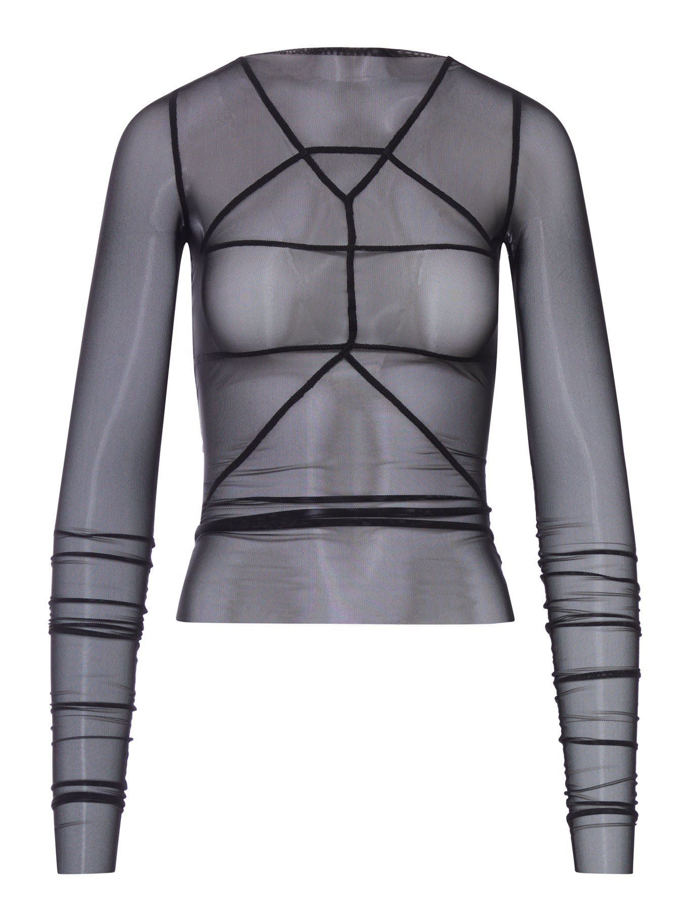 Temple T-Shirt In Transparent Tulle Rick owens – Гарантія оригінальності – боковий вид
