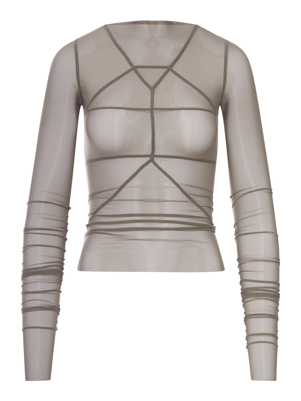 Temple T-Shirt In Transparent Tulle Rick owens – Гарантія оригінальності – боковий вид