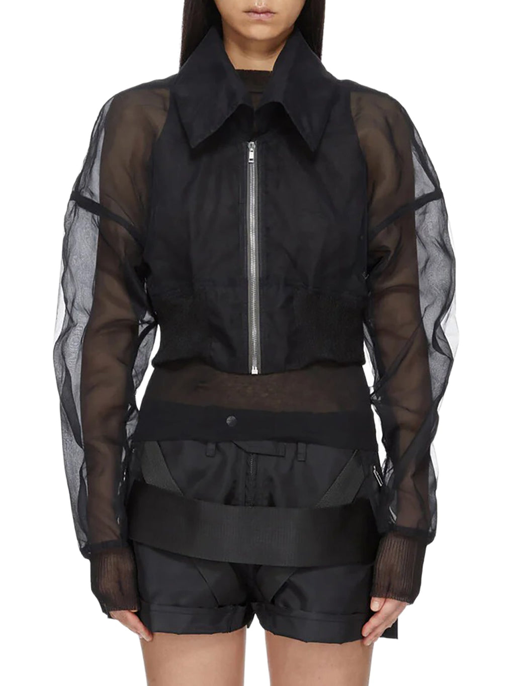 Cropped Dracucollar Bomber Rick owens оригінал – Купити в Україні – вид ззаду
