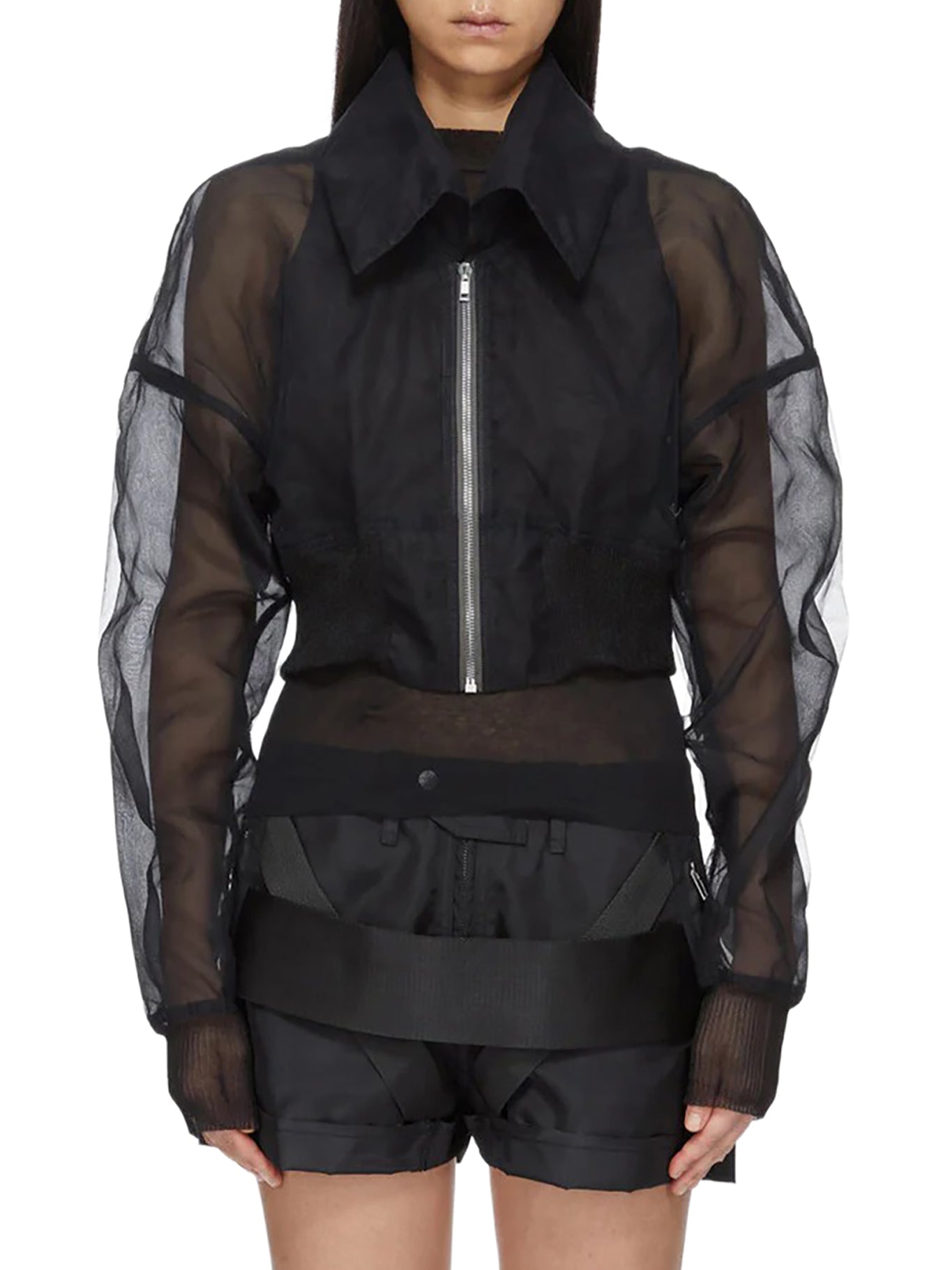 Cropped Dracucollar Bomber Rick owens оригінал – Купити в Україні – вид ззаду
