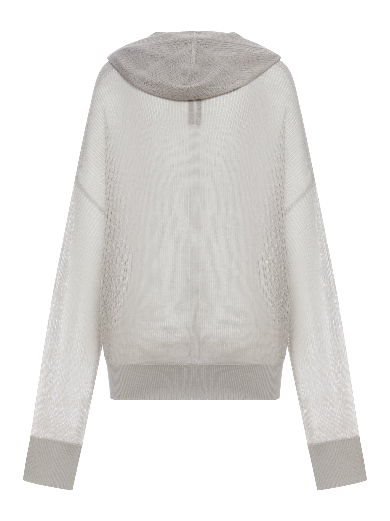 Оригінальна Semi-Transparent Knit Sweatshirt With Hood Rick owens – вид ззаду