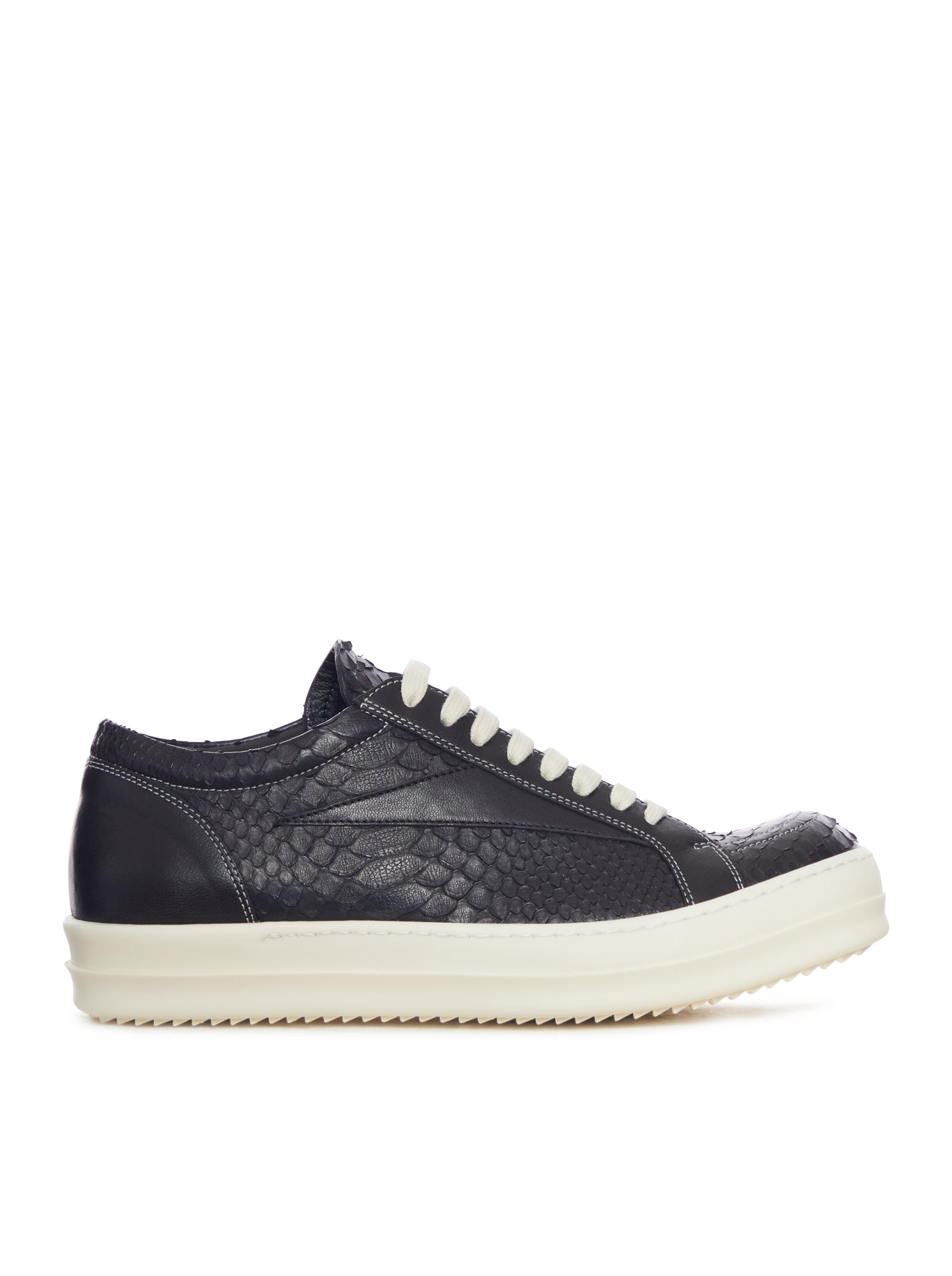 Low Sneakers In Exotic Leather Rick owens – Гарантія оригінальності – боковий вид