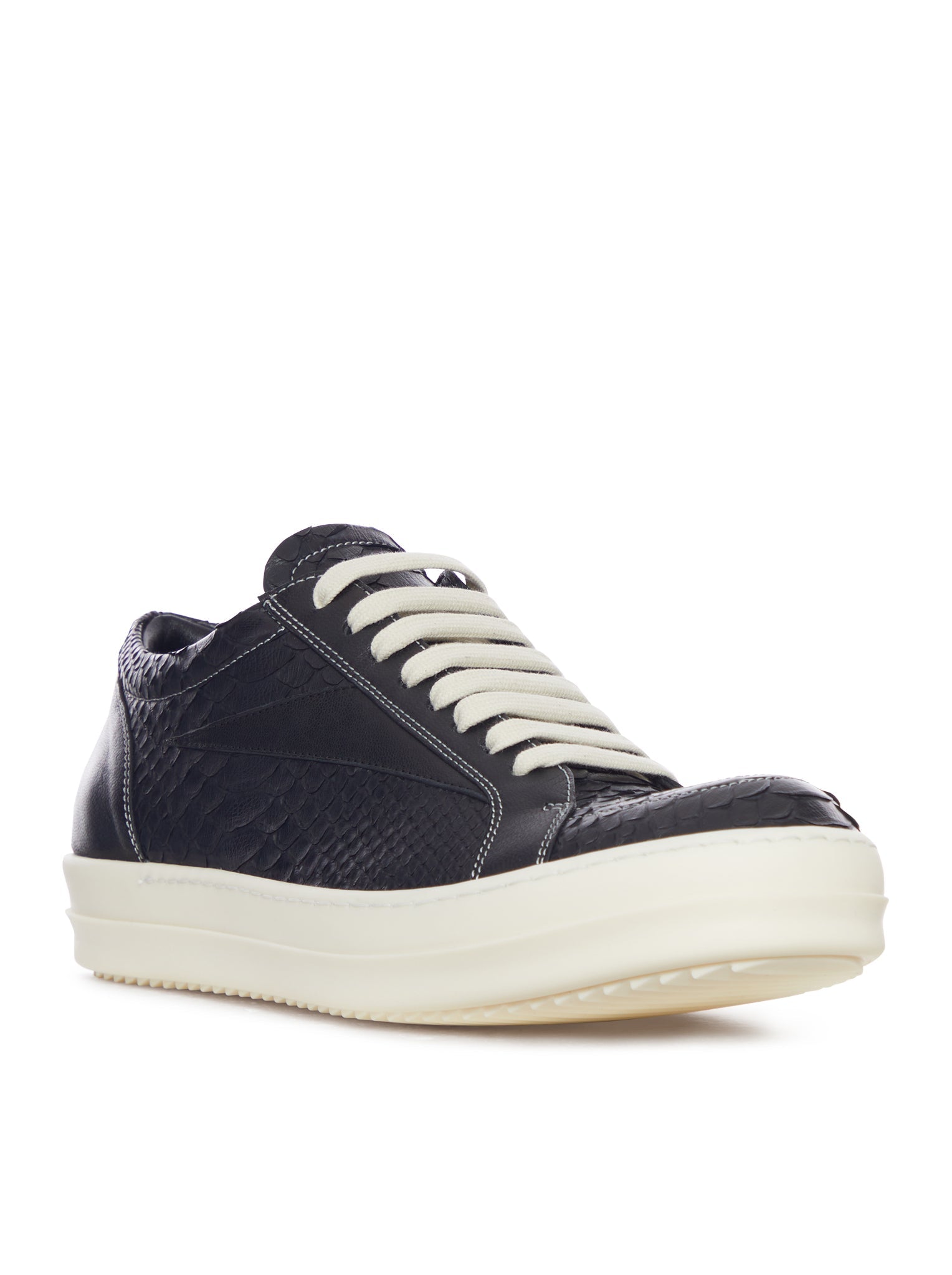 Low Sneakers In Exotic Leather Rick owens – Гарантія оригінальності – вид ззаду
