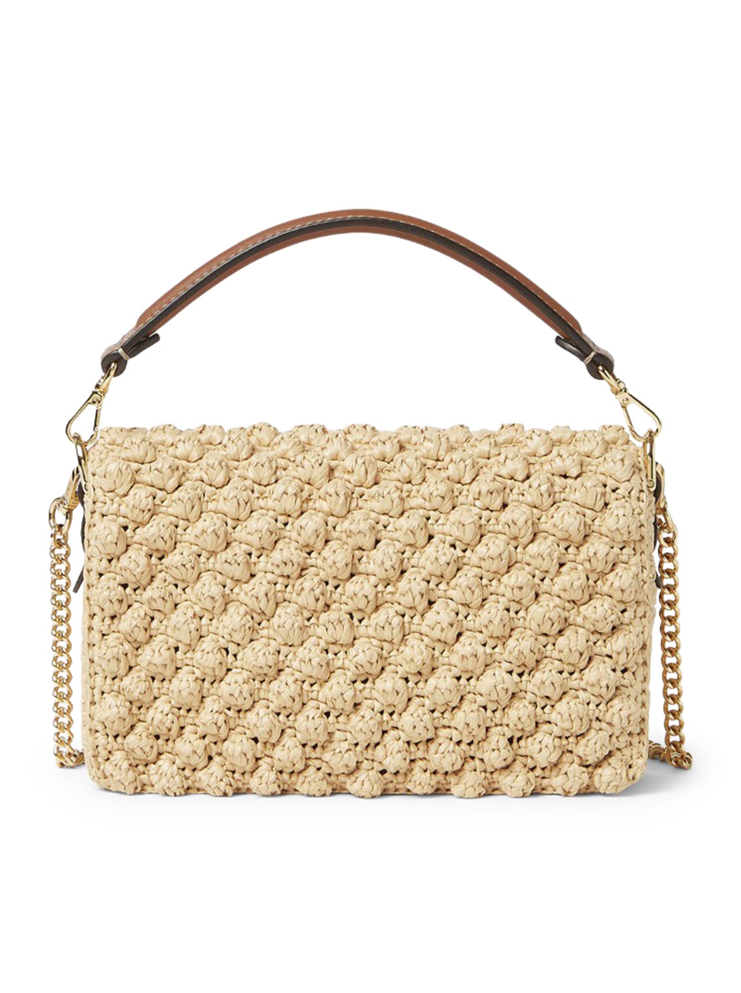 Mini Baguette Bag In Raffia With A Hazelnut Stitch Fendi – Гарантія оригінальності – збільшений вид