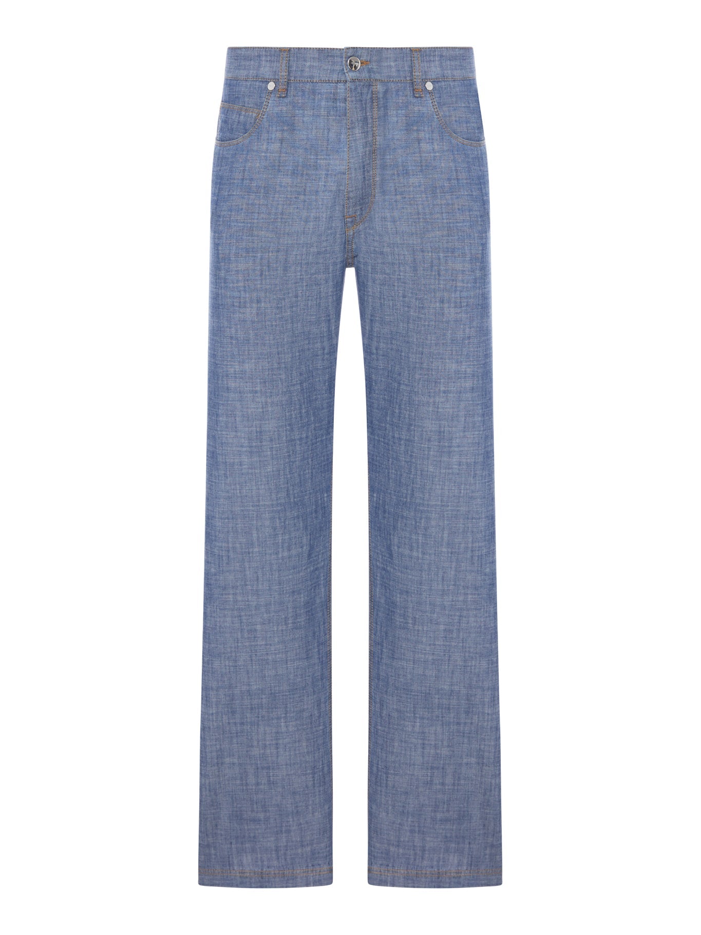 Blue Chambray Denim Pants Fendi оригінал – Купити в Україні – боковий вид