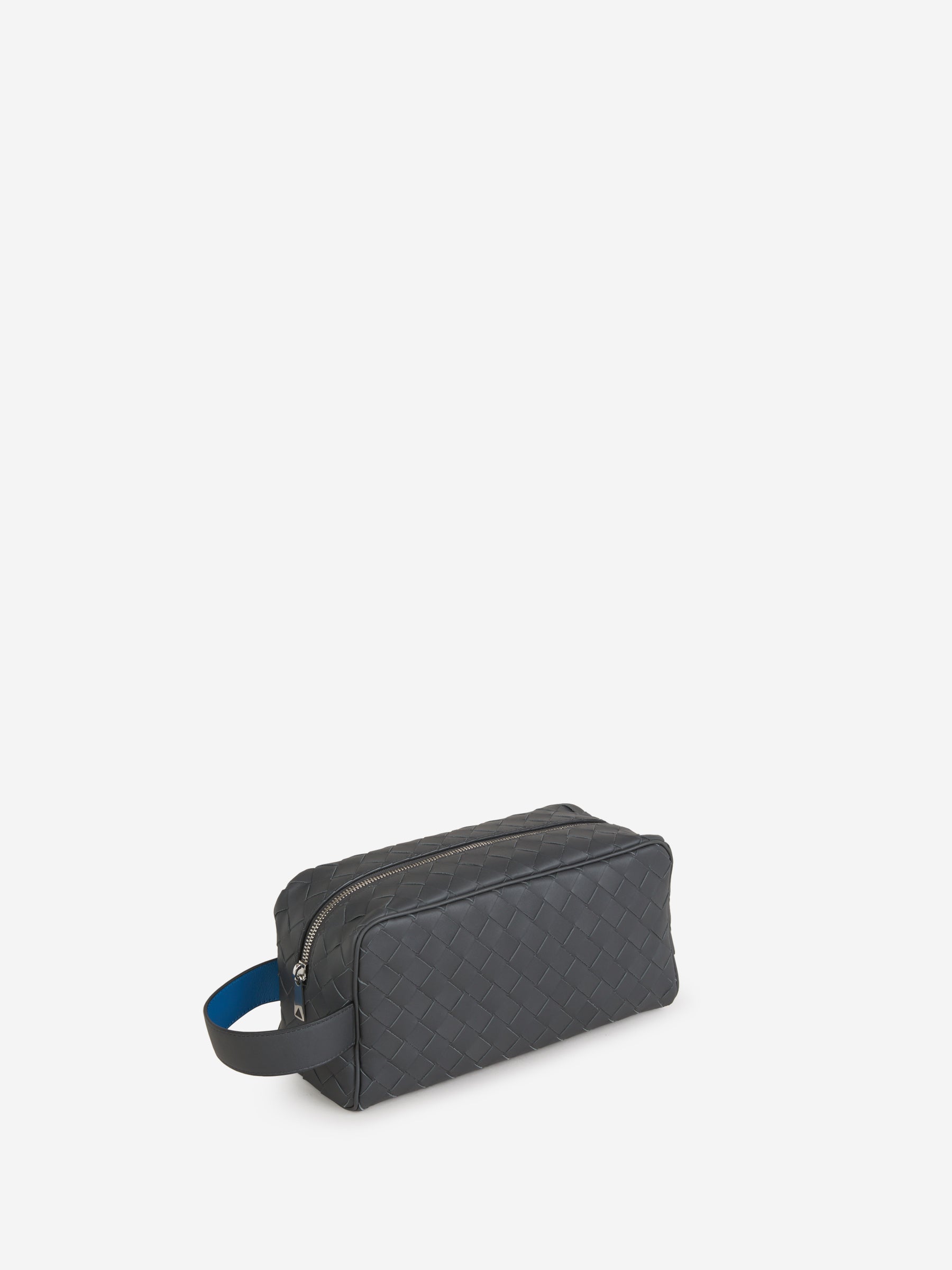 Intrecciato Leather Toiletry Bag Bottega veneta – Гарантія оригінальності – вид ззаду