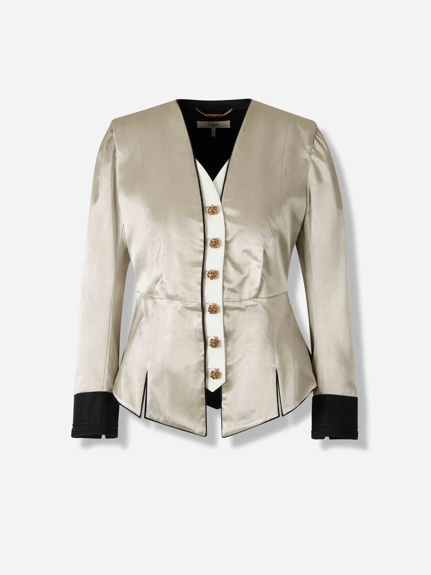 Satin Silk Blazer Chloe – Гарантія оригінальності – боковий вид