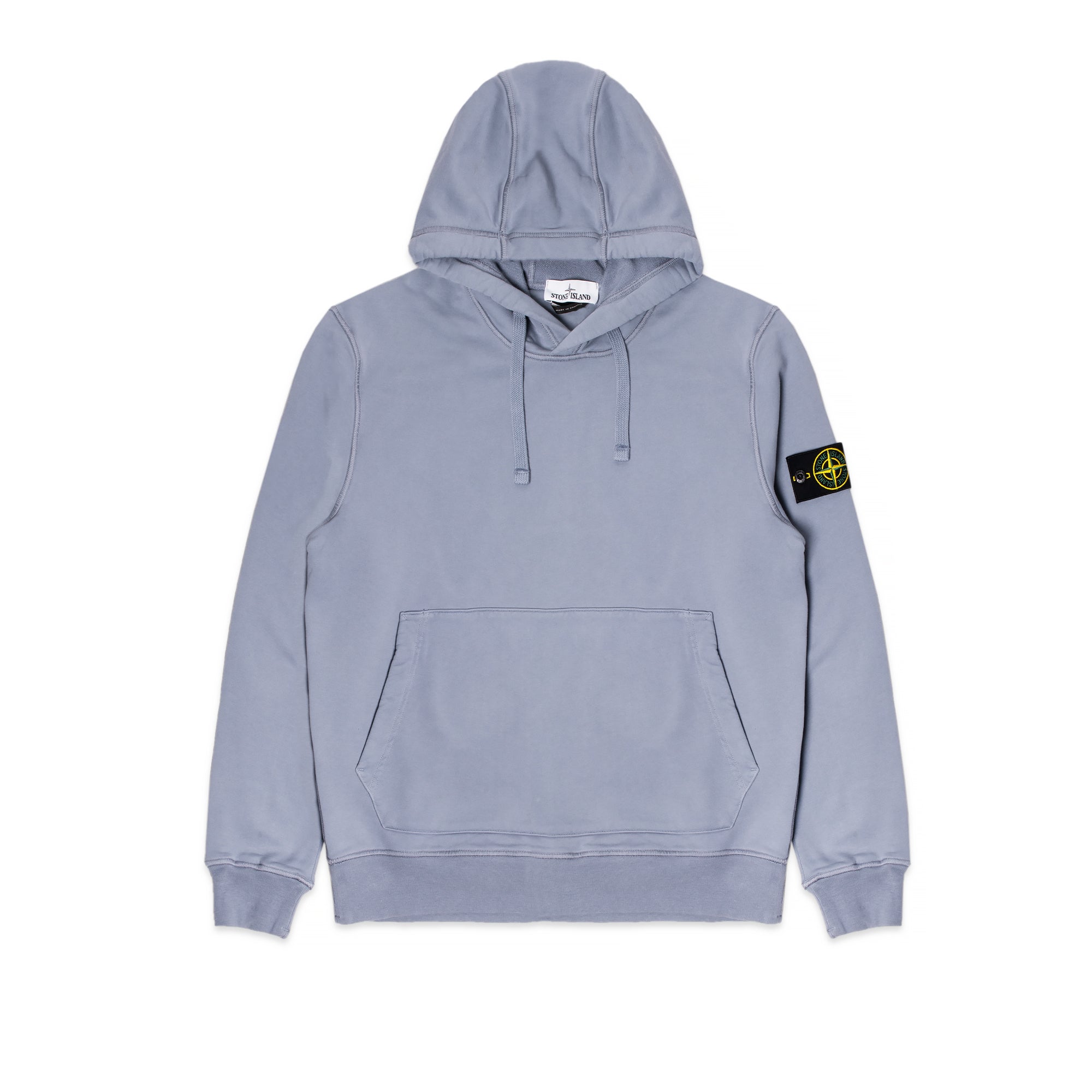 Оригінальна Basic Hoodie In Ash Blue Stone island – боковий вид