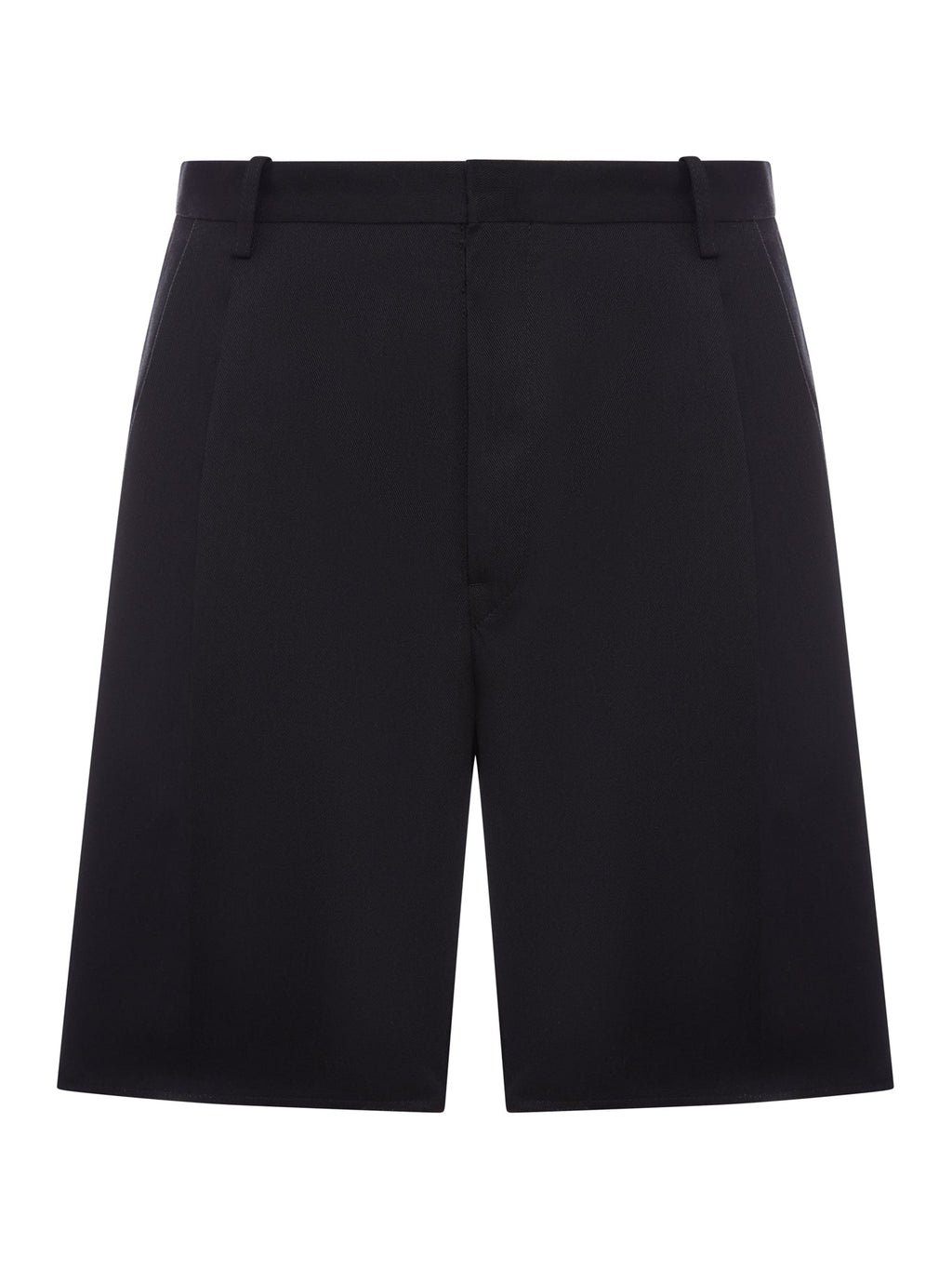 Оригінальна Tailored Bermuda Shorts With Pleats And Fringed Hem Maison margiela – боковий вид