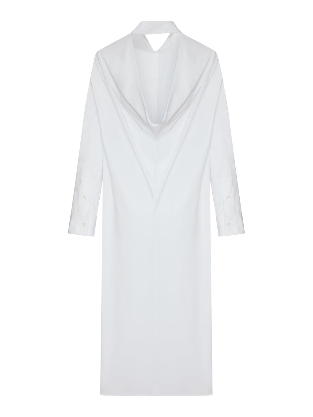 Оригінальна Long Chemisier Dress With Drape On The Back Balenciaga – вид ззаду