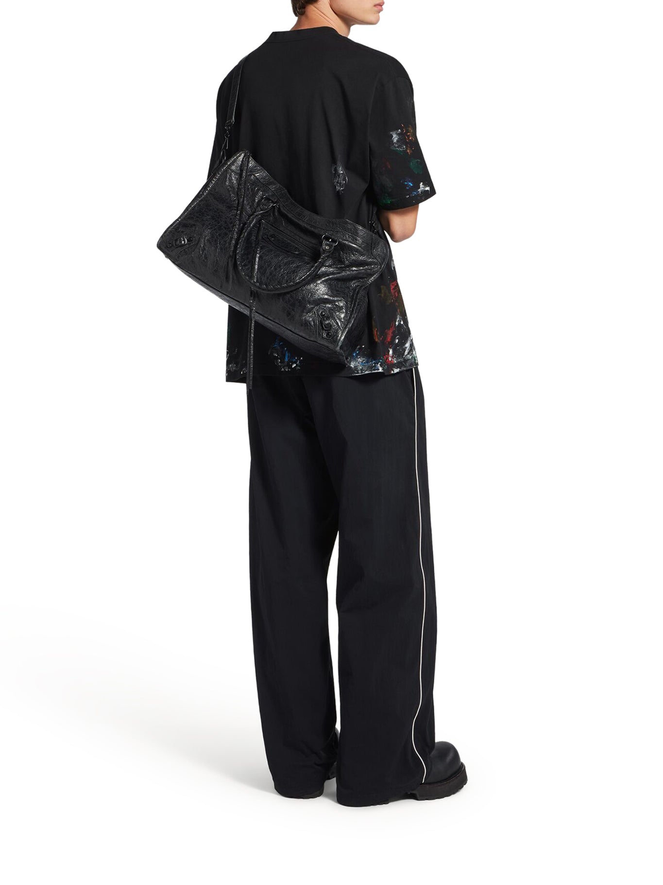 Le City Large Bag In Black Balenciaga – Гарантія оригінальності – вид ззаду