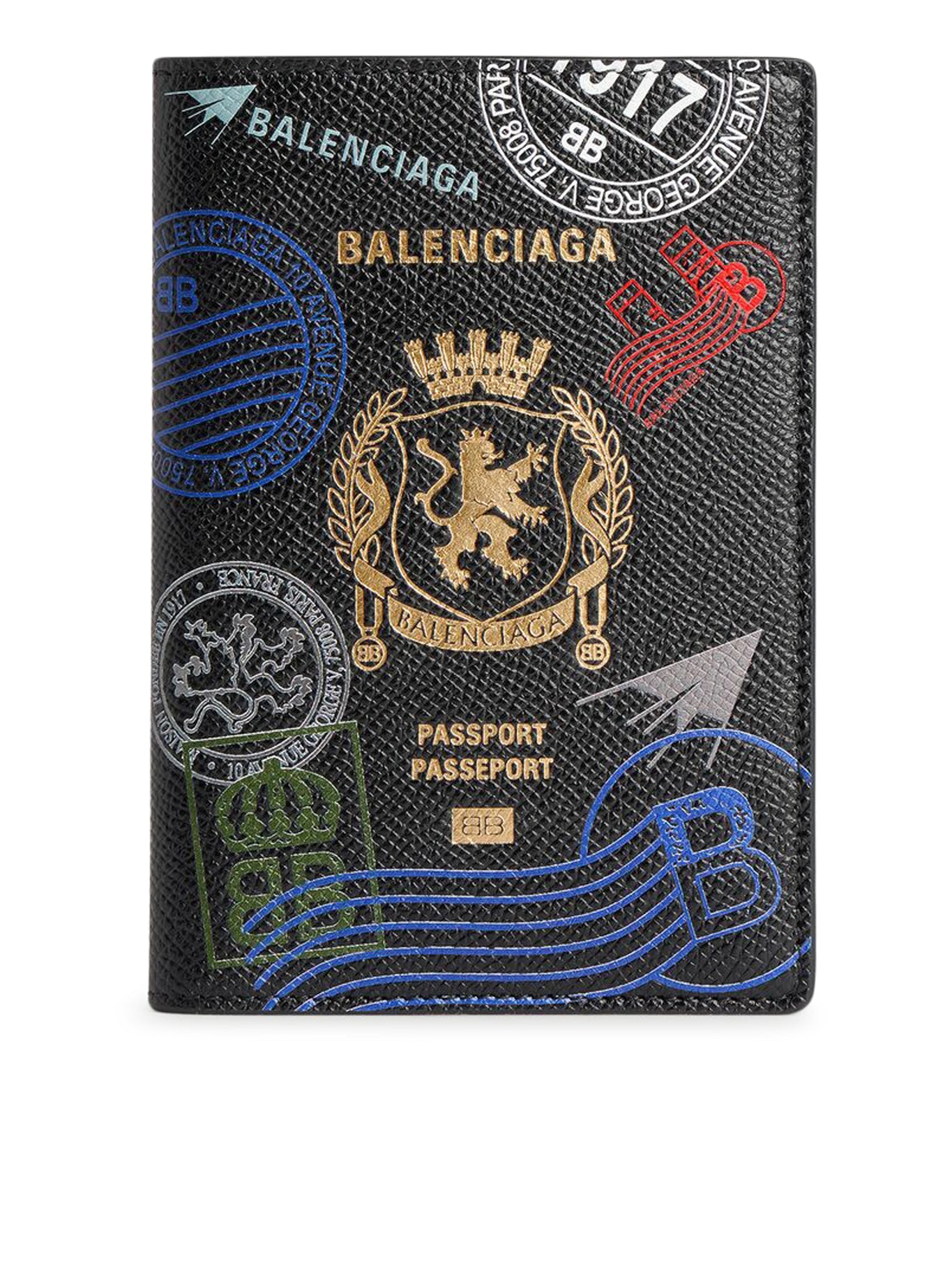 Оригінальна Men`s Passport Case In Black Balenciaga – боковий вид