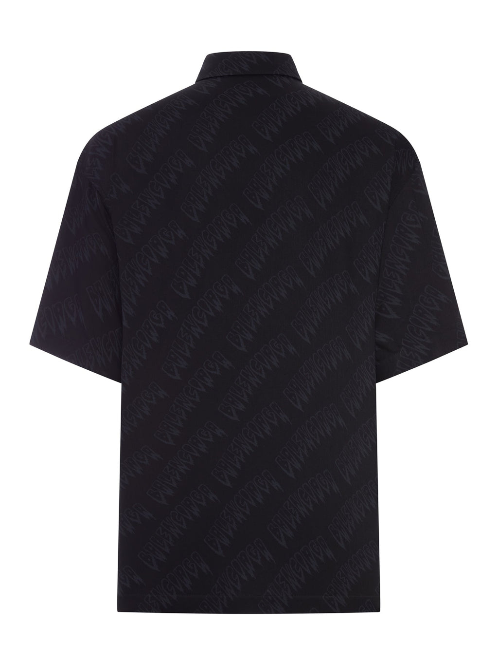 Fluid Viscose Shirt With Allover Logo Balenciaga – Гарантія оригінальності – вид ззаду