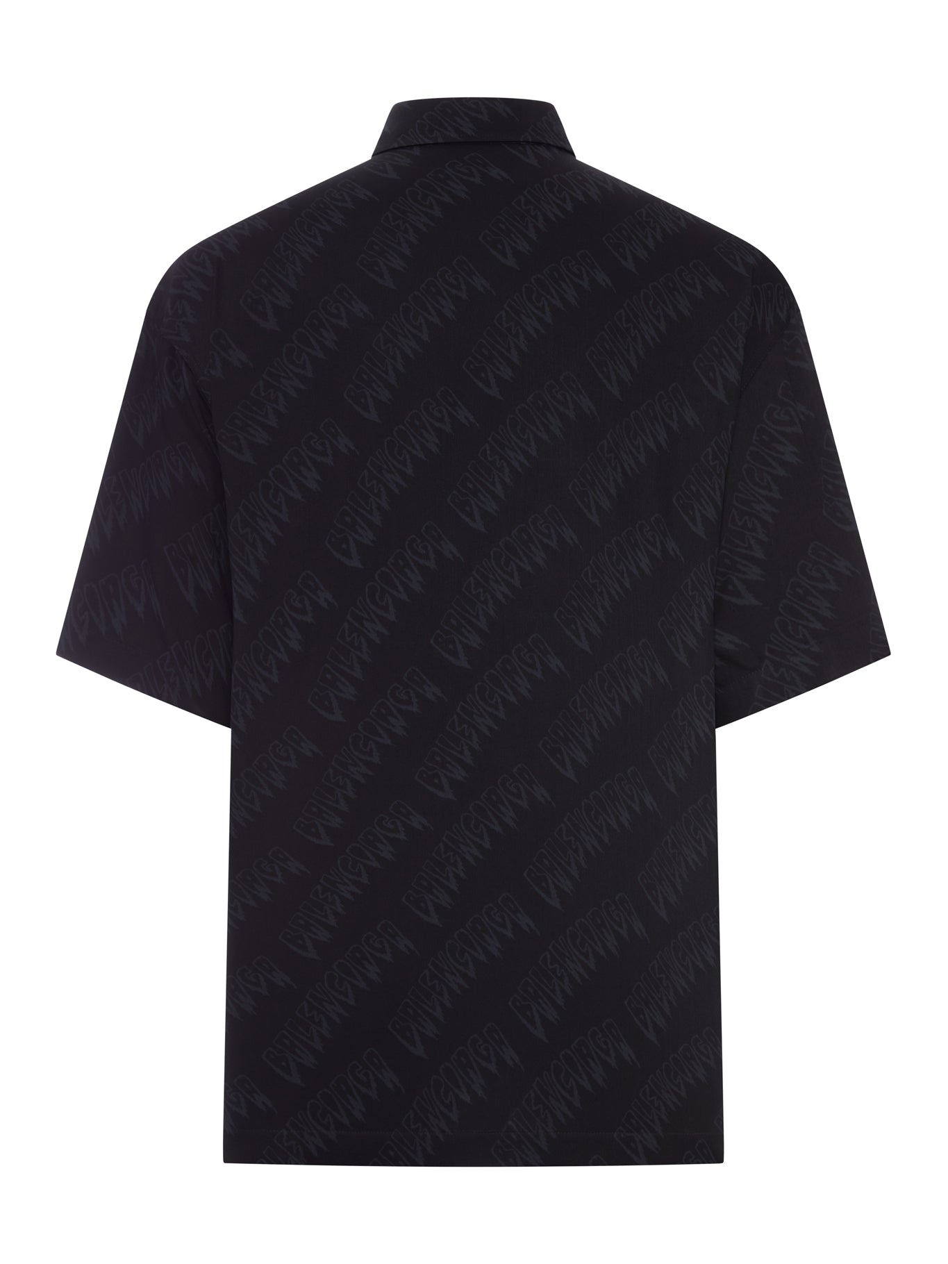 Fluid Viscose Shirt With Allover Logo Balenciaga – Гарантія оригінальності – вид ззаду