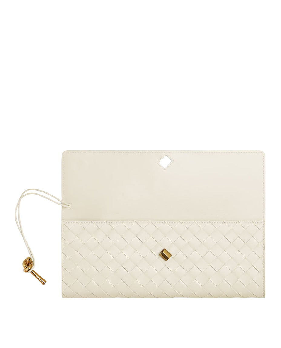 Andiamo Leather Clutch Bottega veneta – Гарантія оригінальності – детальний вид