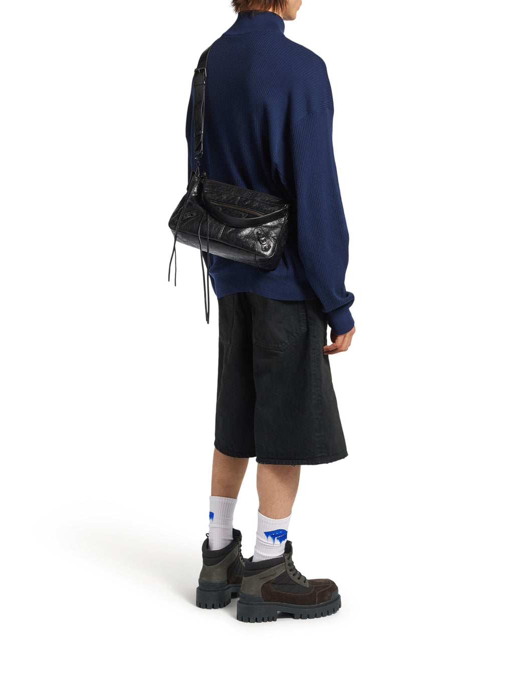 Оригінальна The City Small Motorcycle In Black Arena Lambskin Balenciaga – детальний вид