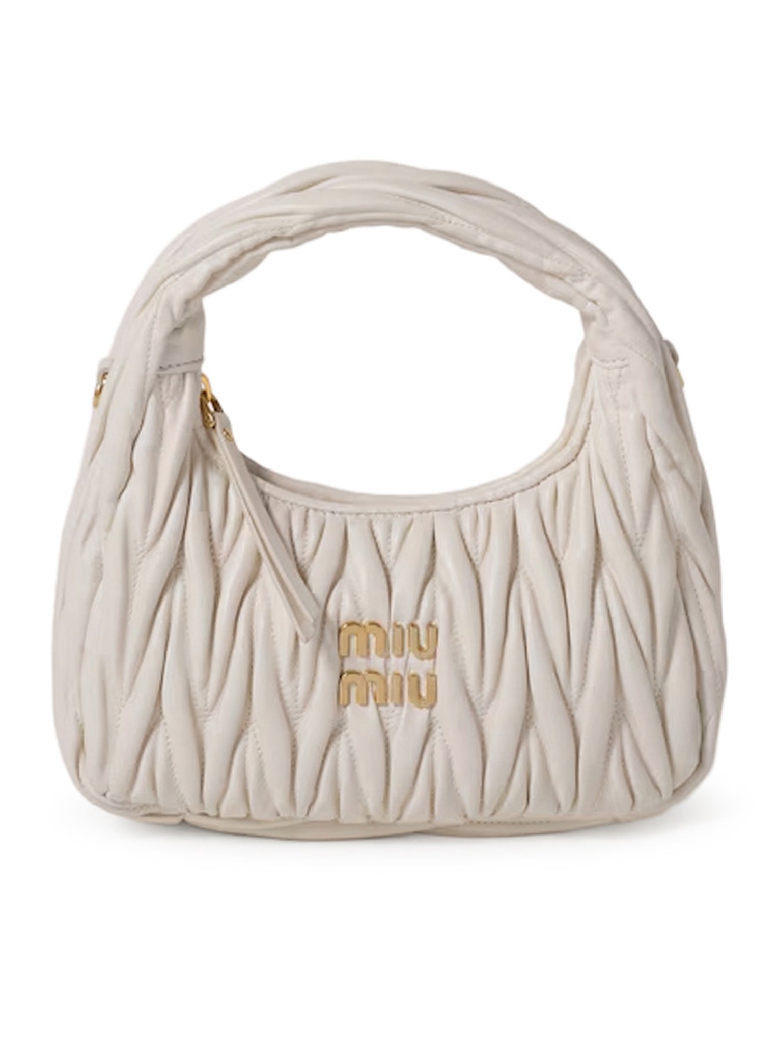 Оригінальна Wander Hobo Bag In Matelassé Nappa Miu miu – боковий вид