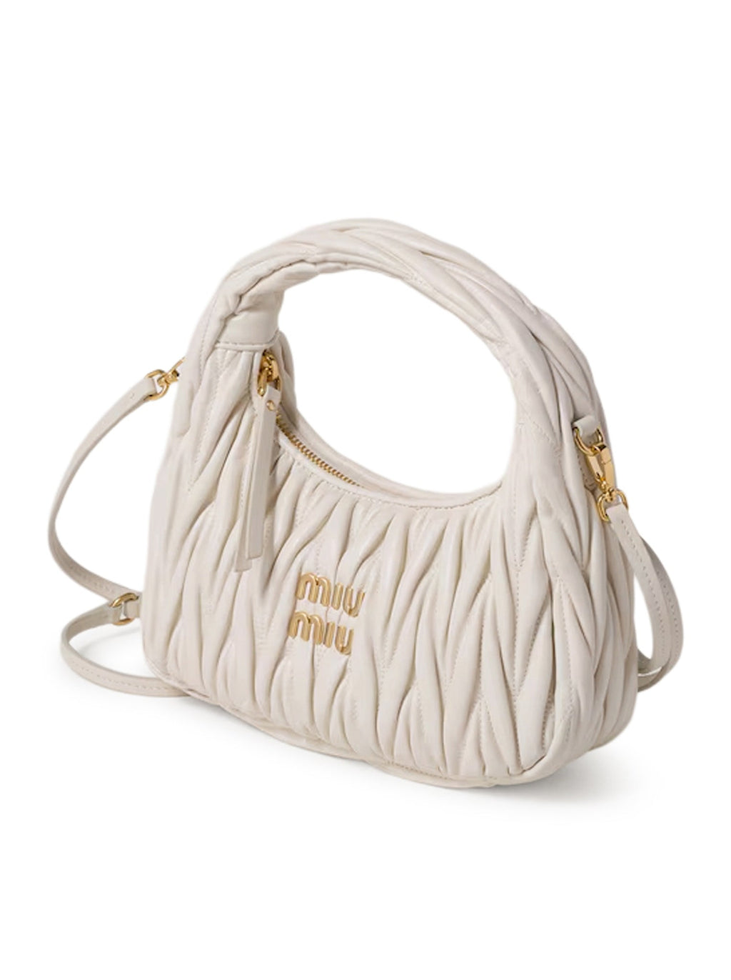 Оригінальна Wander Hobo Bag In Matelassé Nappa Miu miu – детальний вид
