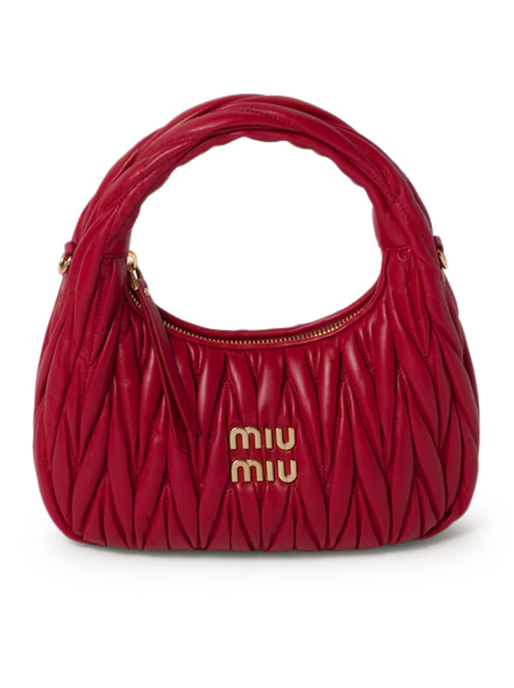 Оригінальна Wander Hobo Bag In Matelassé Nappa Miu miu – боковий вид