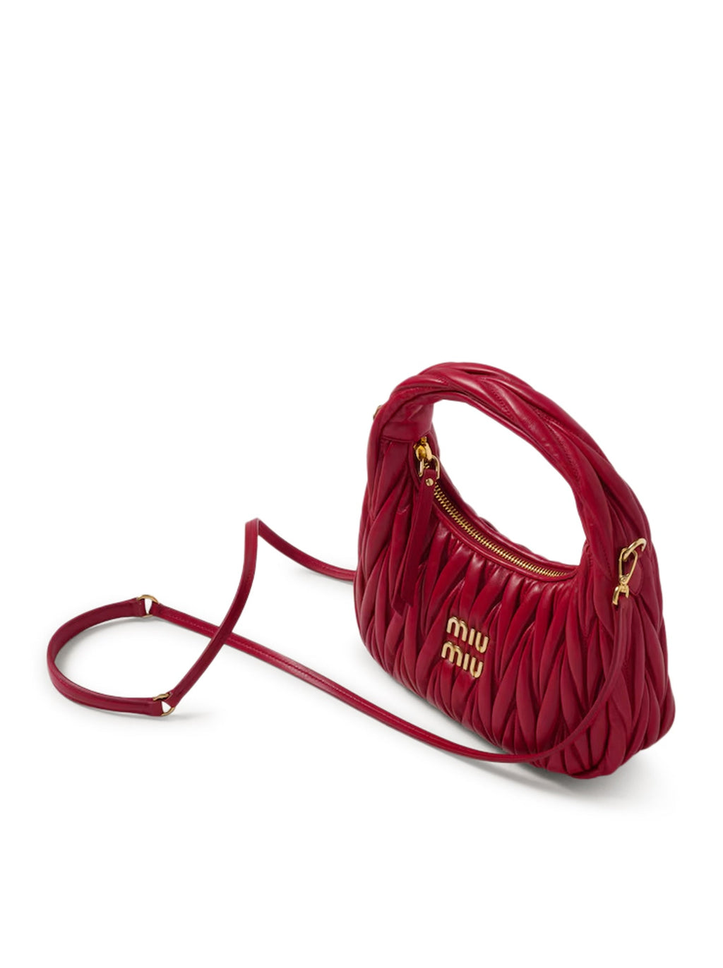 Оригінальна Wander Hobo Bag In Matelassé Nappa Miu miu – збільшений вид