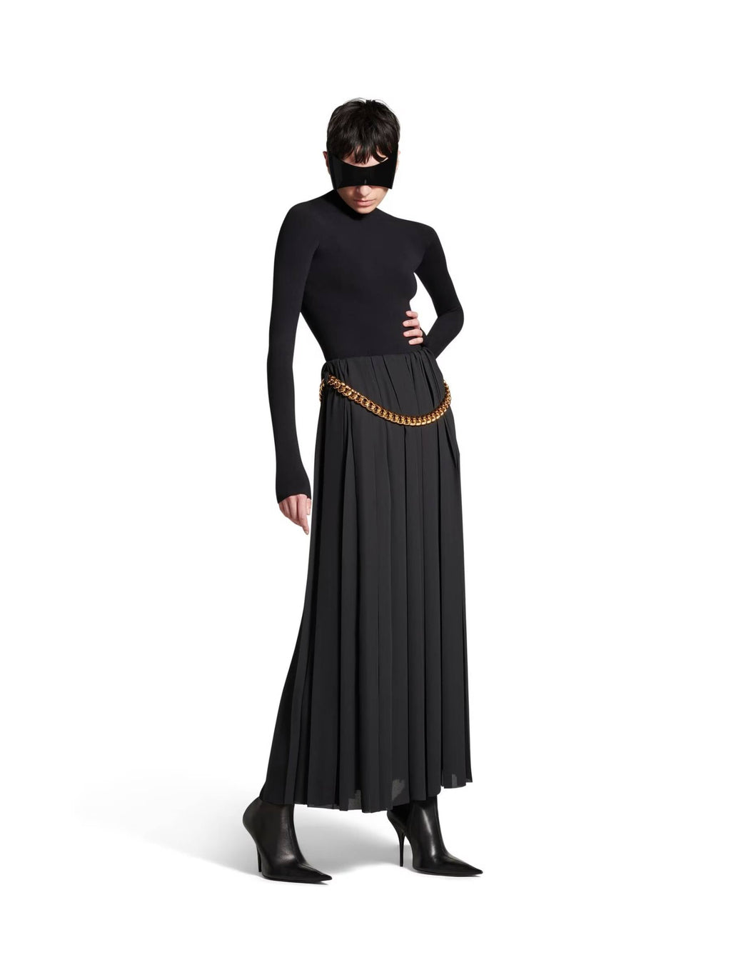 Pleated Maxi Skirt Balenciaga оригінал – Купити в Україні – вид ззаду