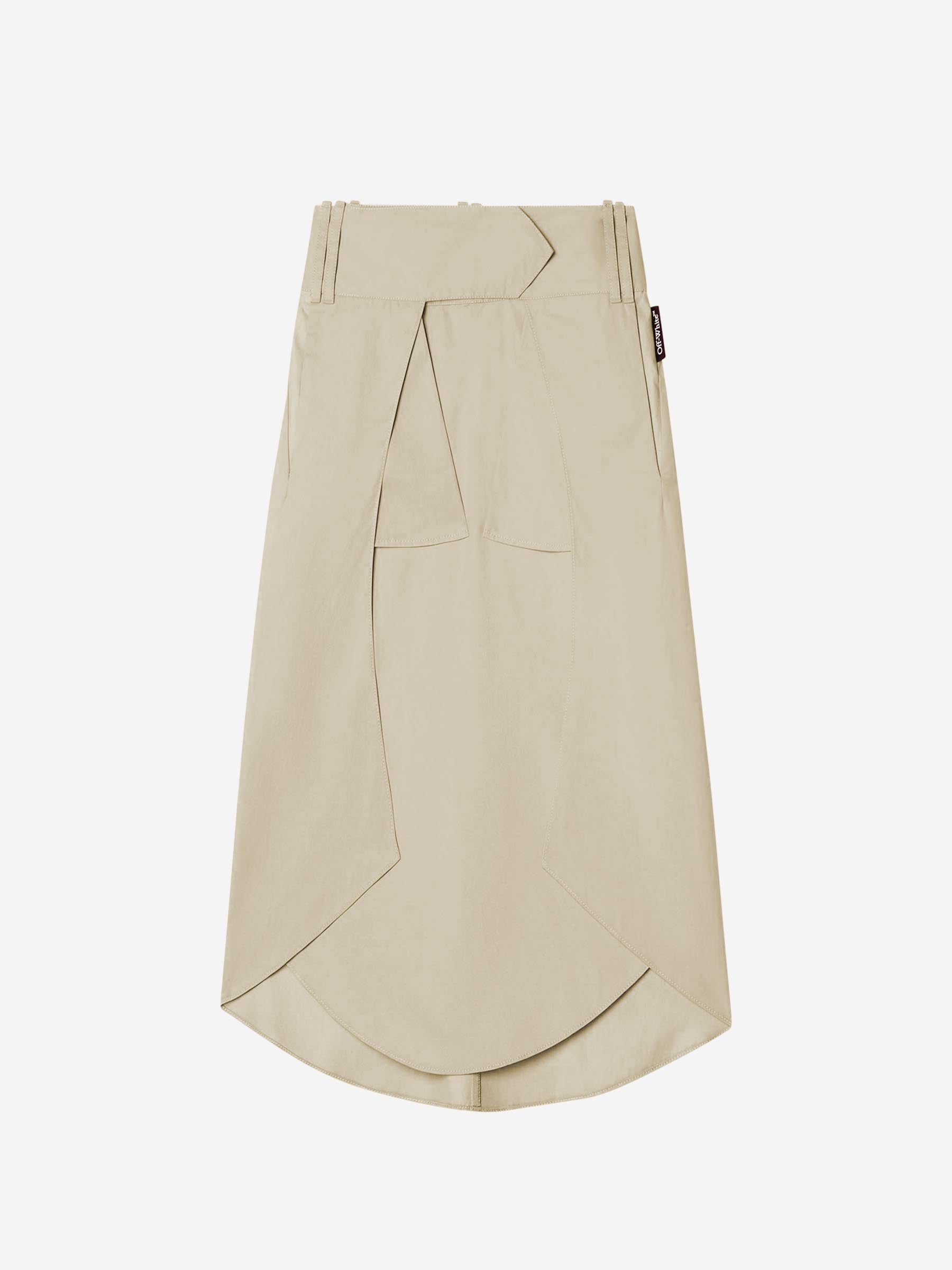 Savana MIDI Skirt Off-white оригінал – Купити в Україні – боковий вид