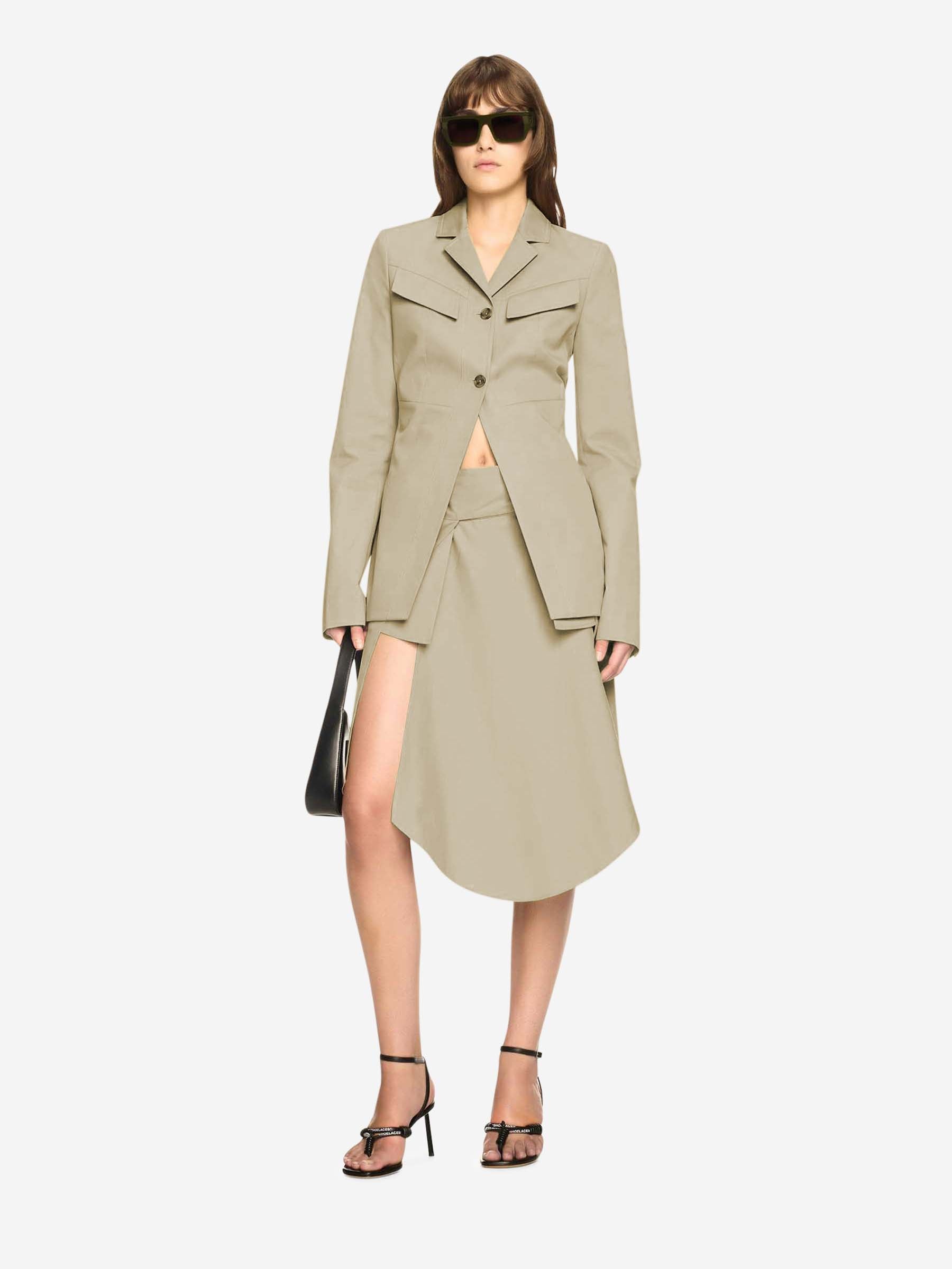Savana MIDI Skirt Off-white оригінал – Купити в Україні – вид ззаду