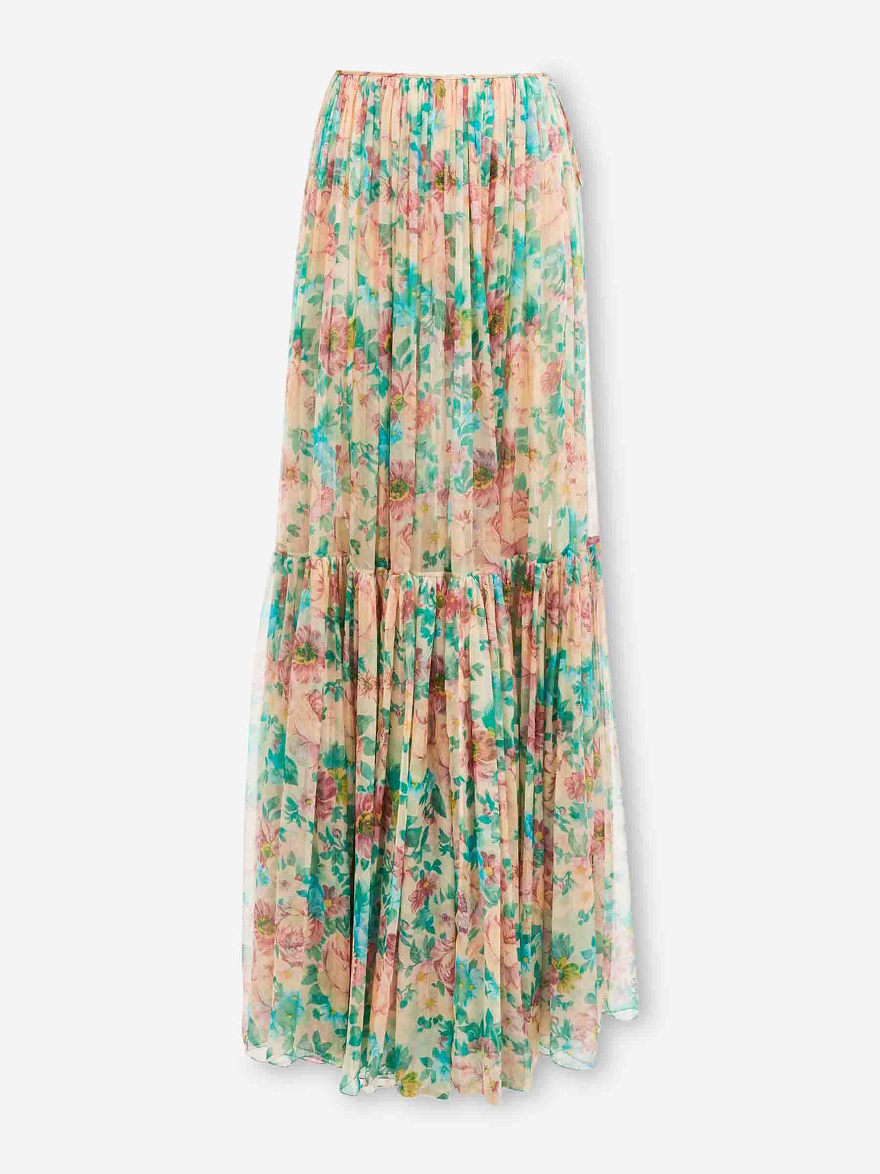 Silk Maxi Skirt Chloe – Гарантія оригінальності – боковий вид