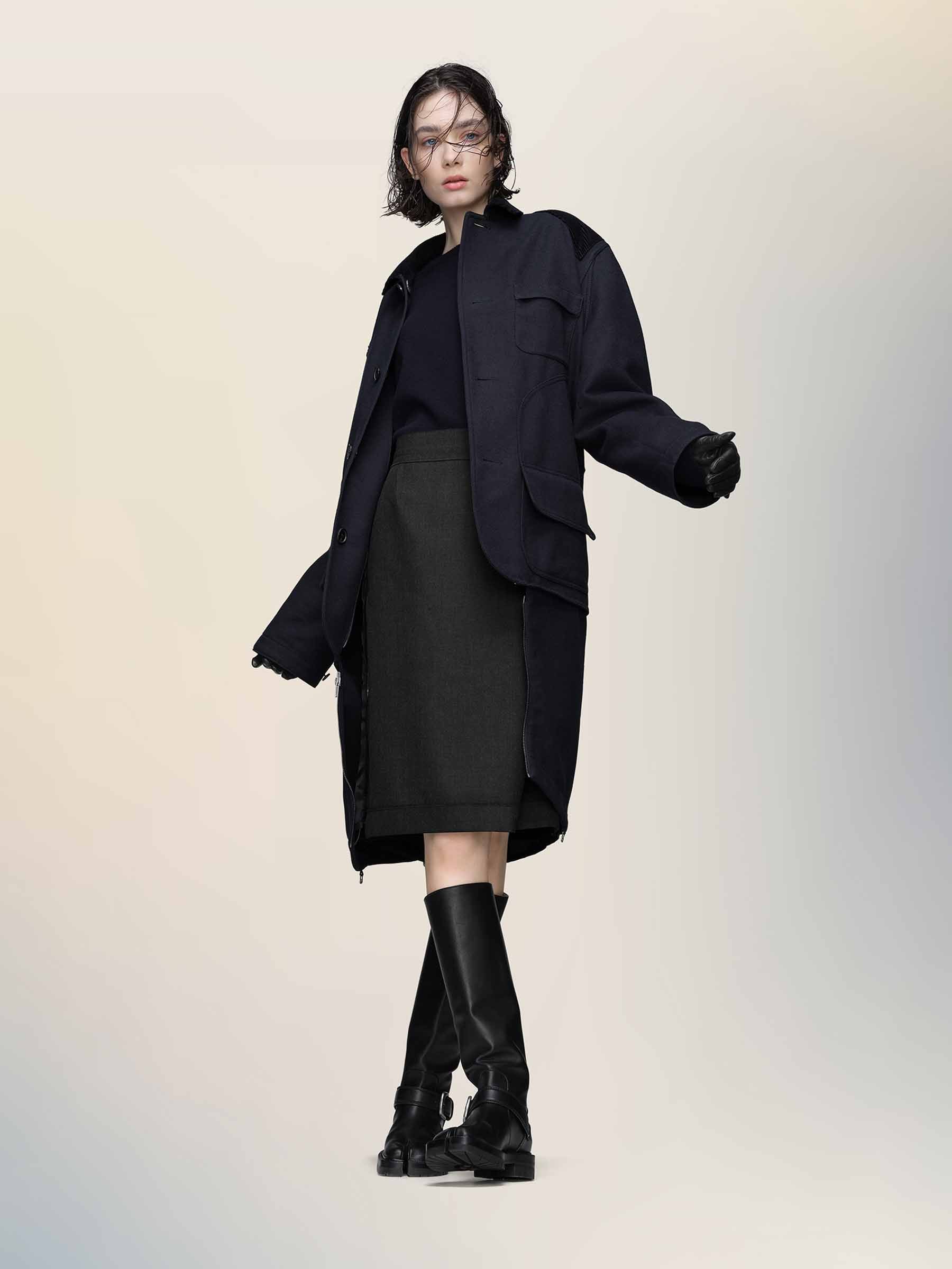 Minimalist MIDI Skirt Maison margiela оригінал – Купити в Україні – вид ззаду