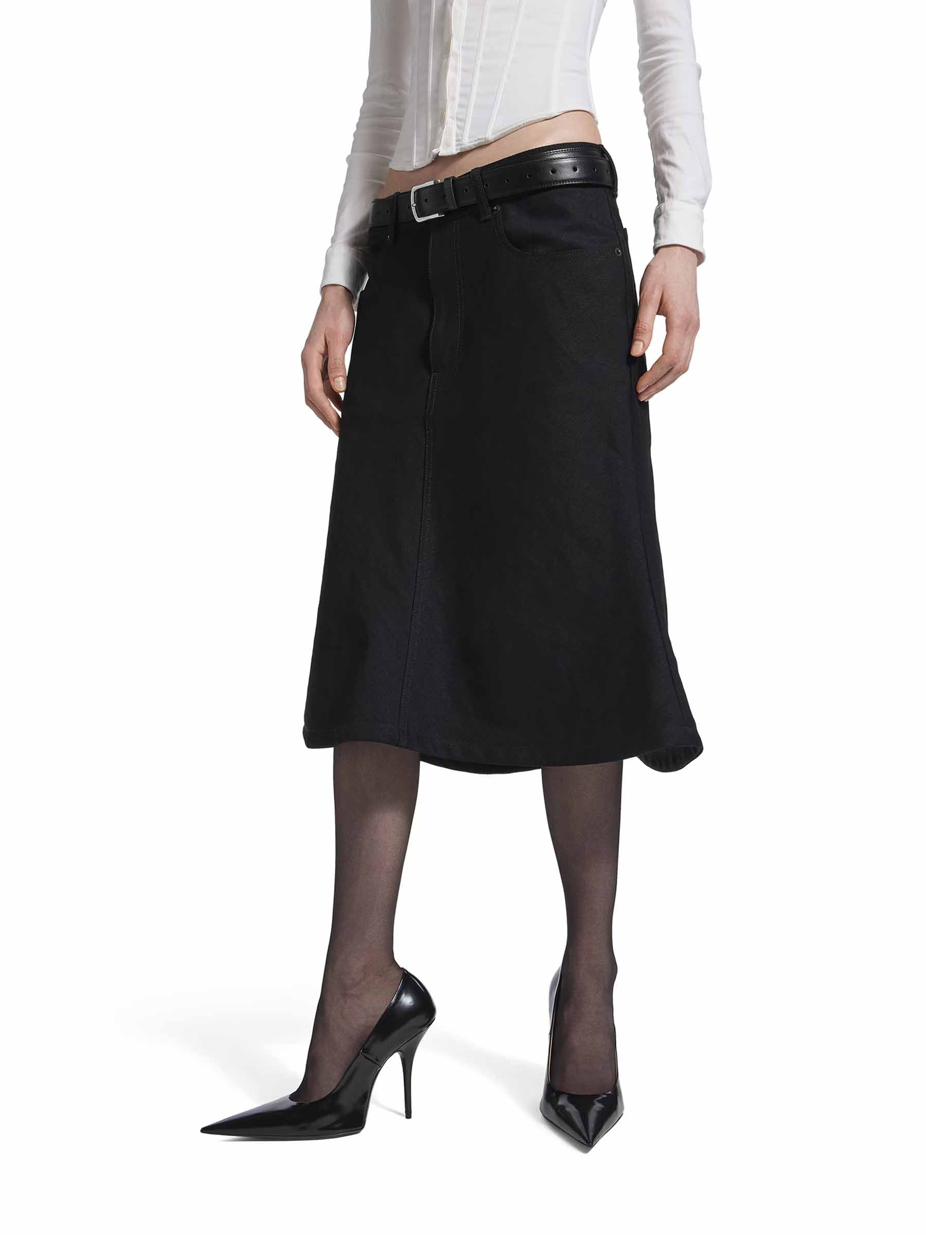 MIDI Godet Skirt Balenciaga оригінал – Купити в Україні – вид ззаду