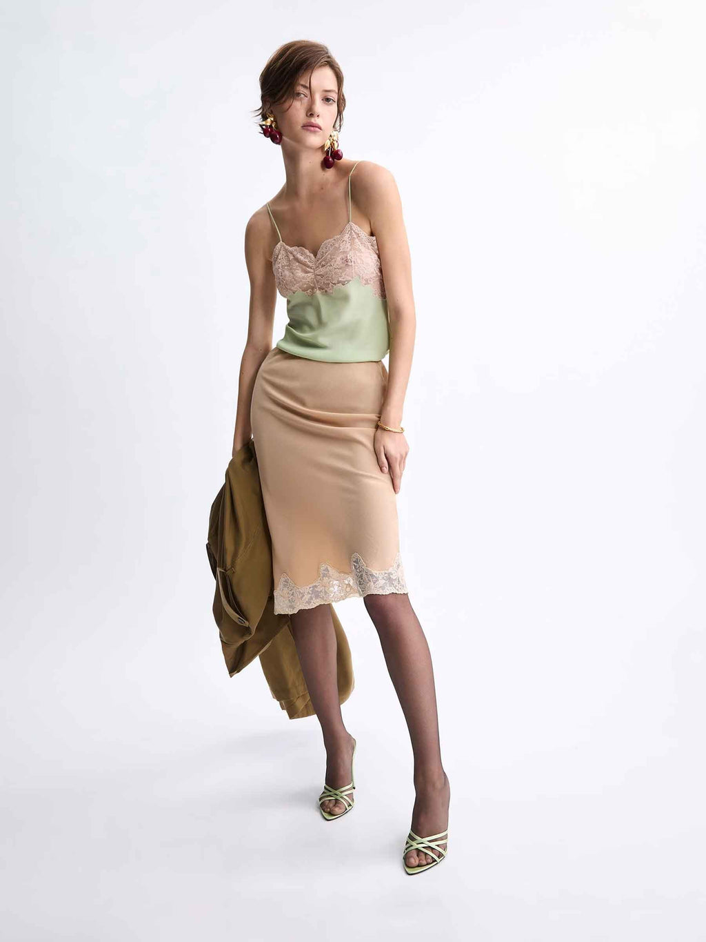 Lace MIDI Skirt Saint laurent – Гарантія оригінальності – вид ззаду