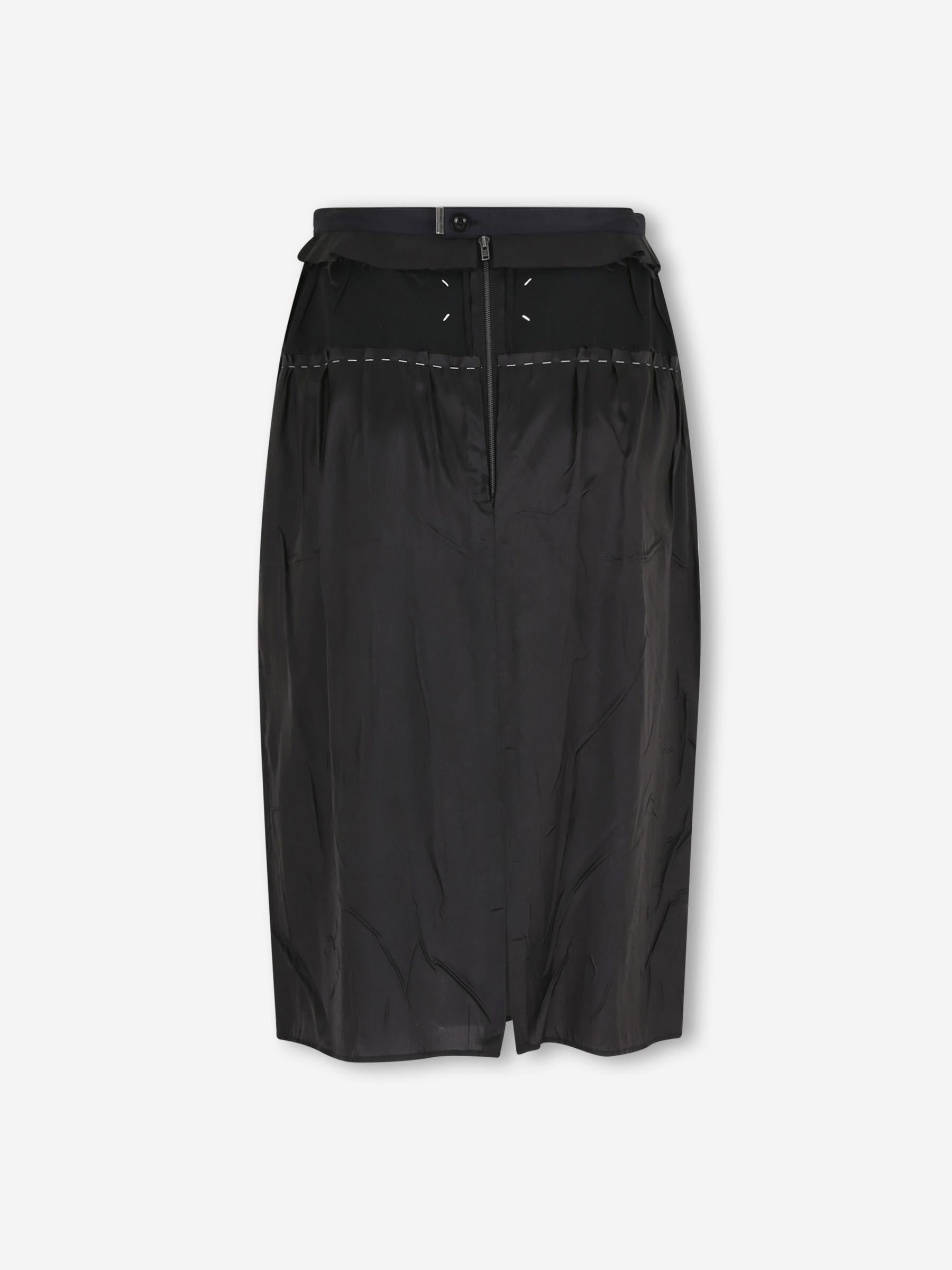 Anonymity MIDI Skirt Maison margiela – Гарантія оригінальності – вид ззаду