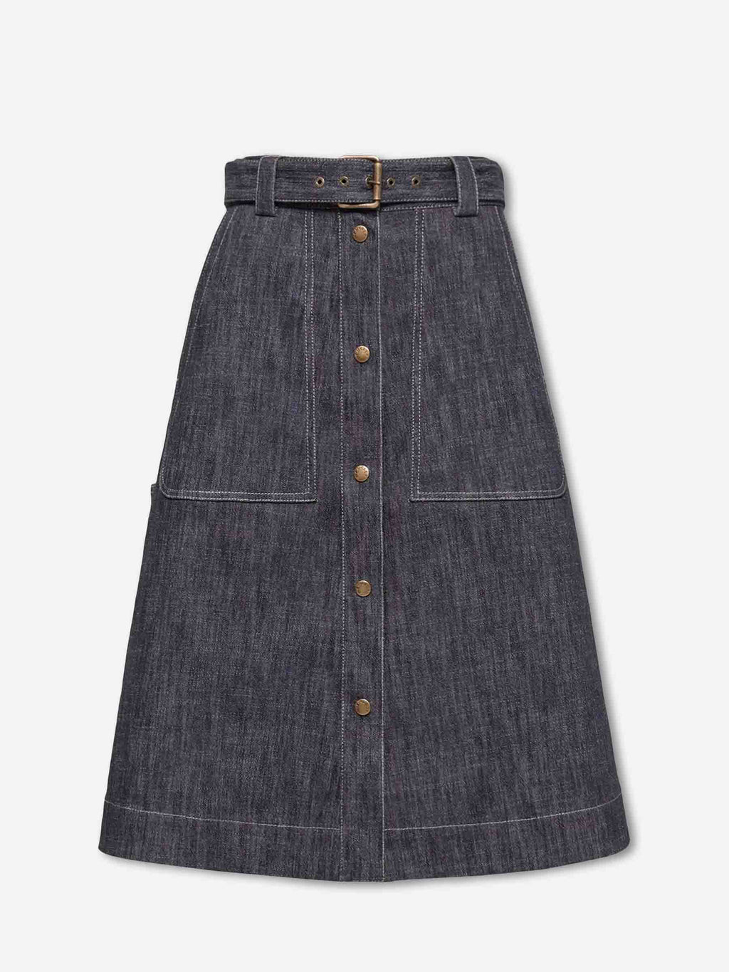 Denim MIDI Skirt Moncler – Гарантія оригінальності – боковий вид