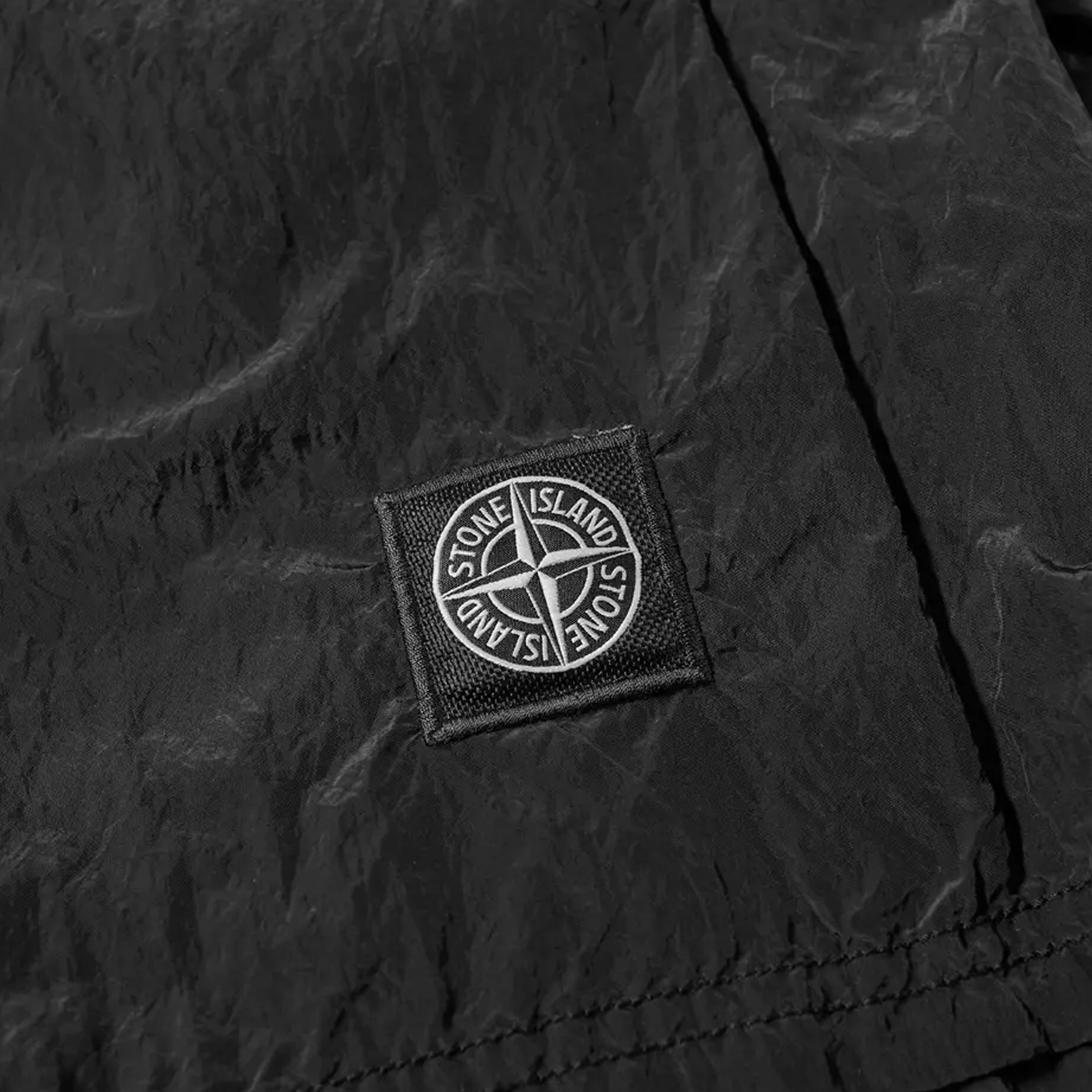 Оригінальна Mens Nylon Metal Swim Shorts Black Stone island – вид ззаду