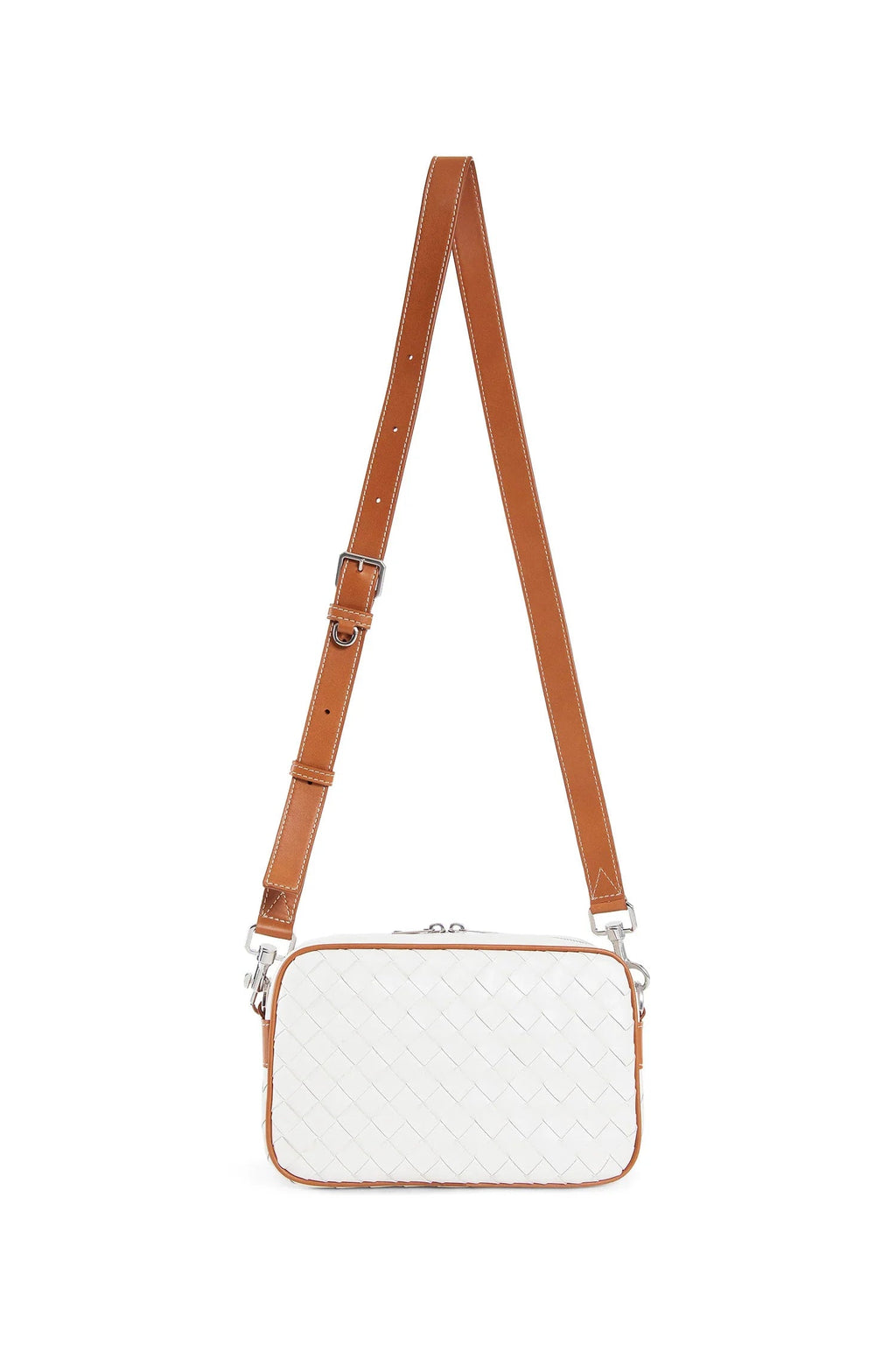 Man White Crossbody Bags Bottega veneta – Гарантія оригінальності – боковий вид