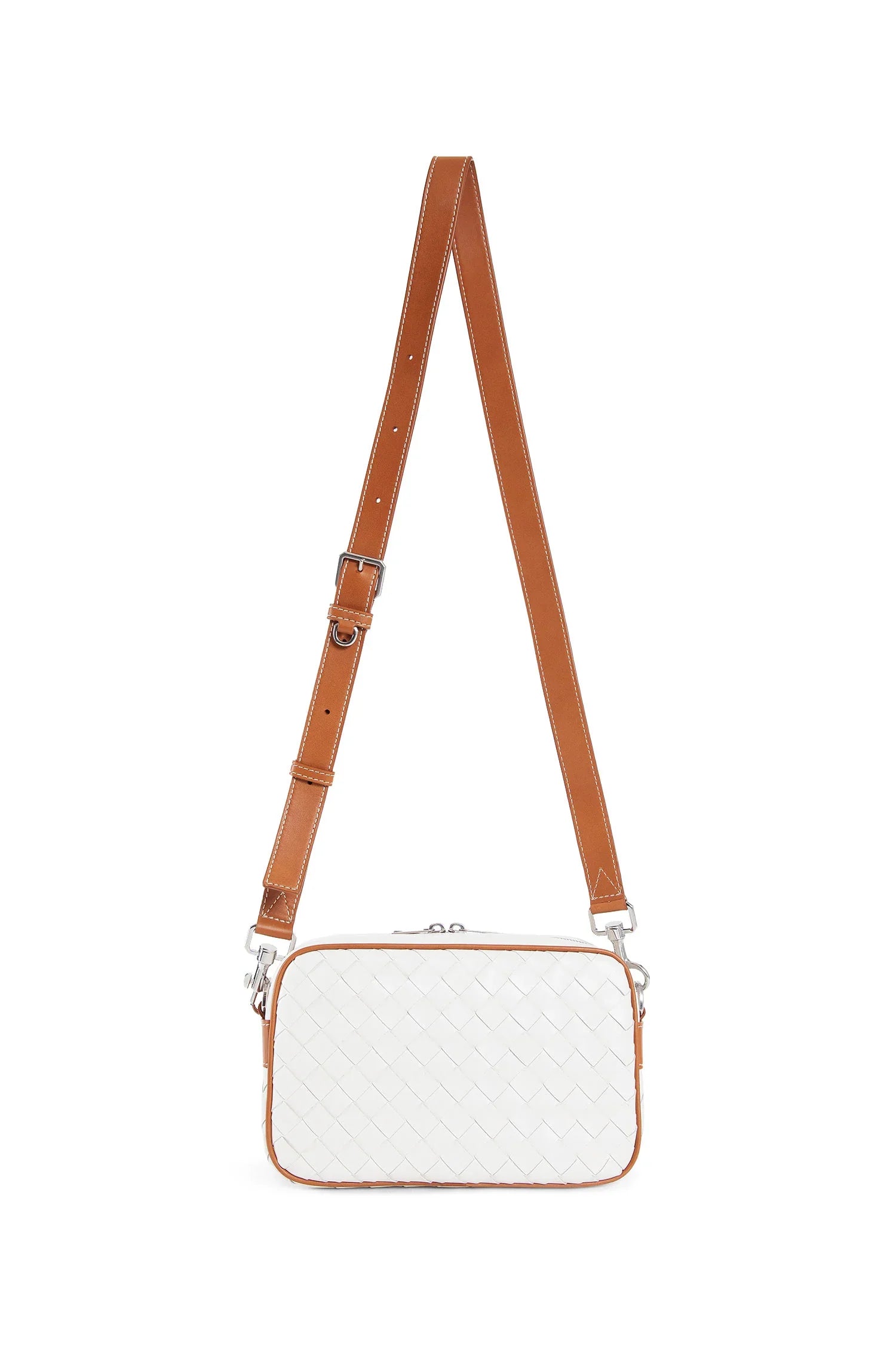Man White Crossbody Bags Bottega veneta – Гарантія оригінальності – боковий вид