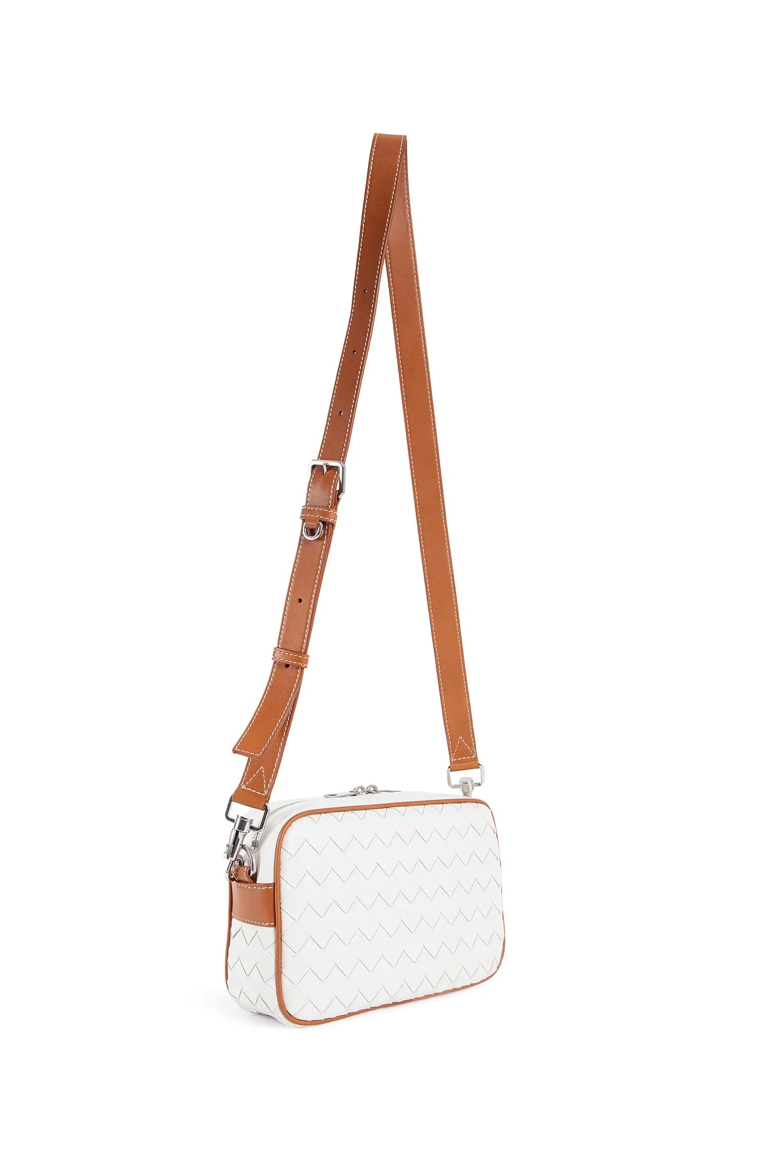 Man White Crossbody Bags Bottega veneta – Гарантія оригінальності – вид ззаду