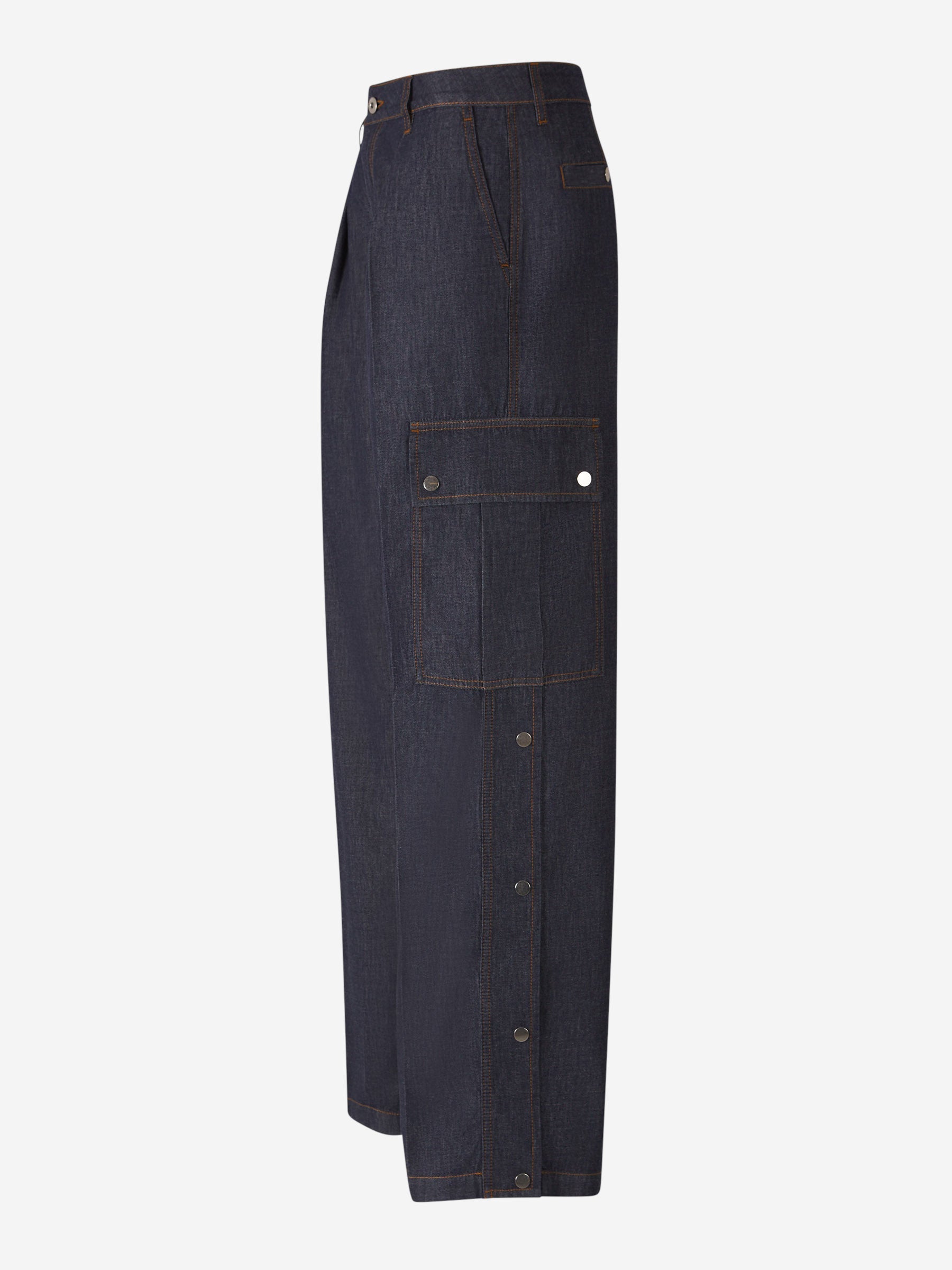 Оригінальна Pantalones Cargo Denim Burberry – вид ззаду