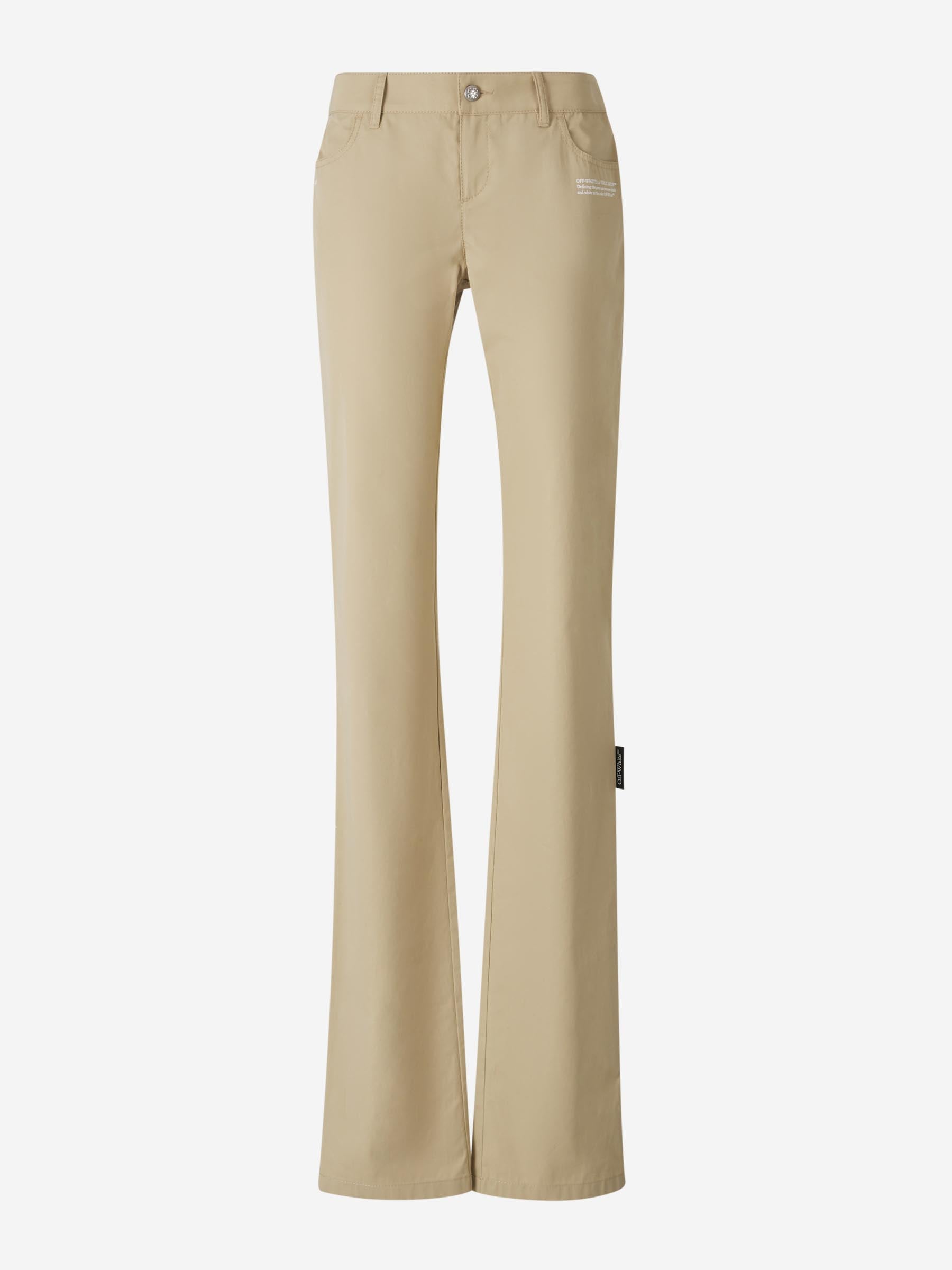 Cotton Chino Pants Off-white – Гарантія оригінальності – боковий вид
