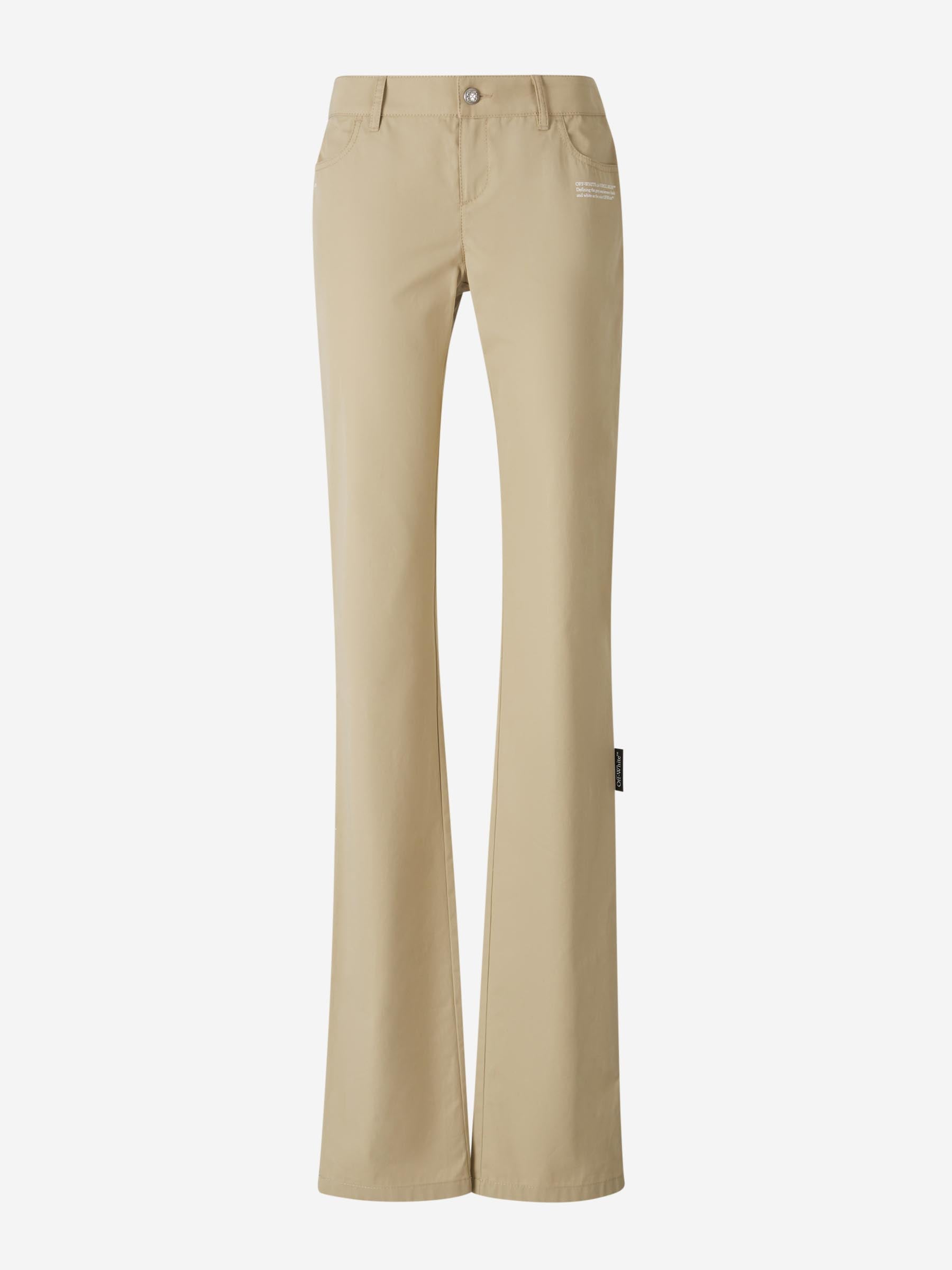 Cotton Chino Pants Off-white – Гарантія оригінальності – боковий вид