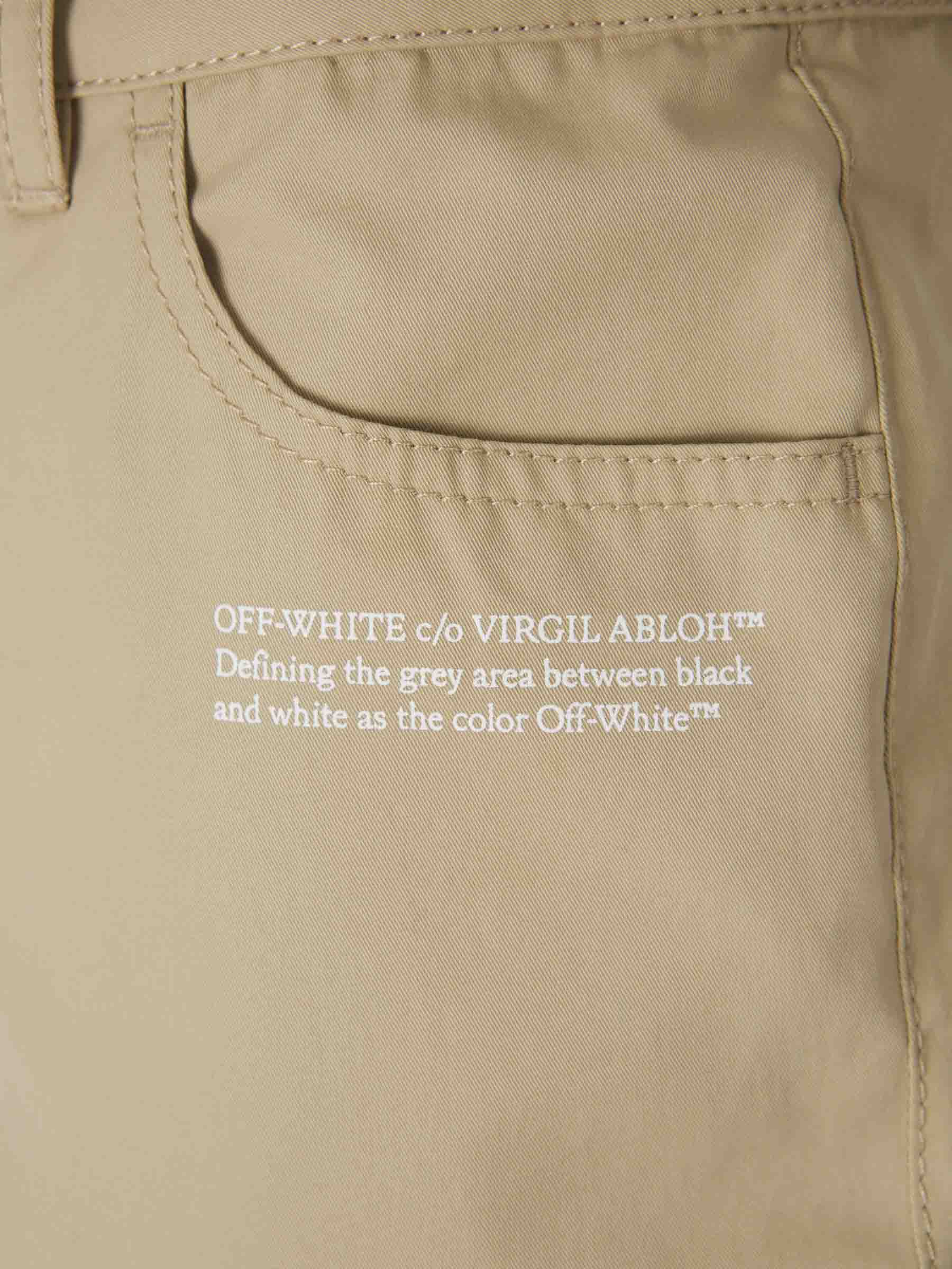 Cotton Chino Pants Off-white – Гарантія оригінальності – детальний вид