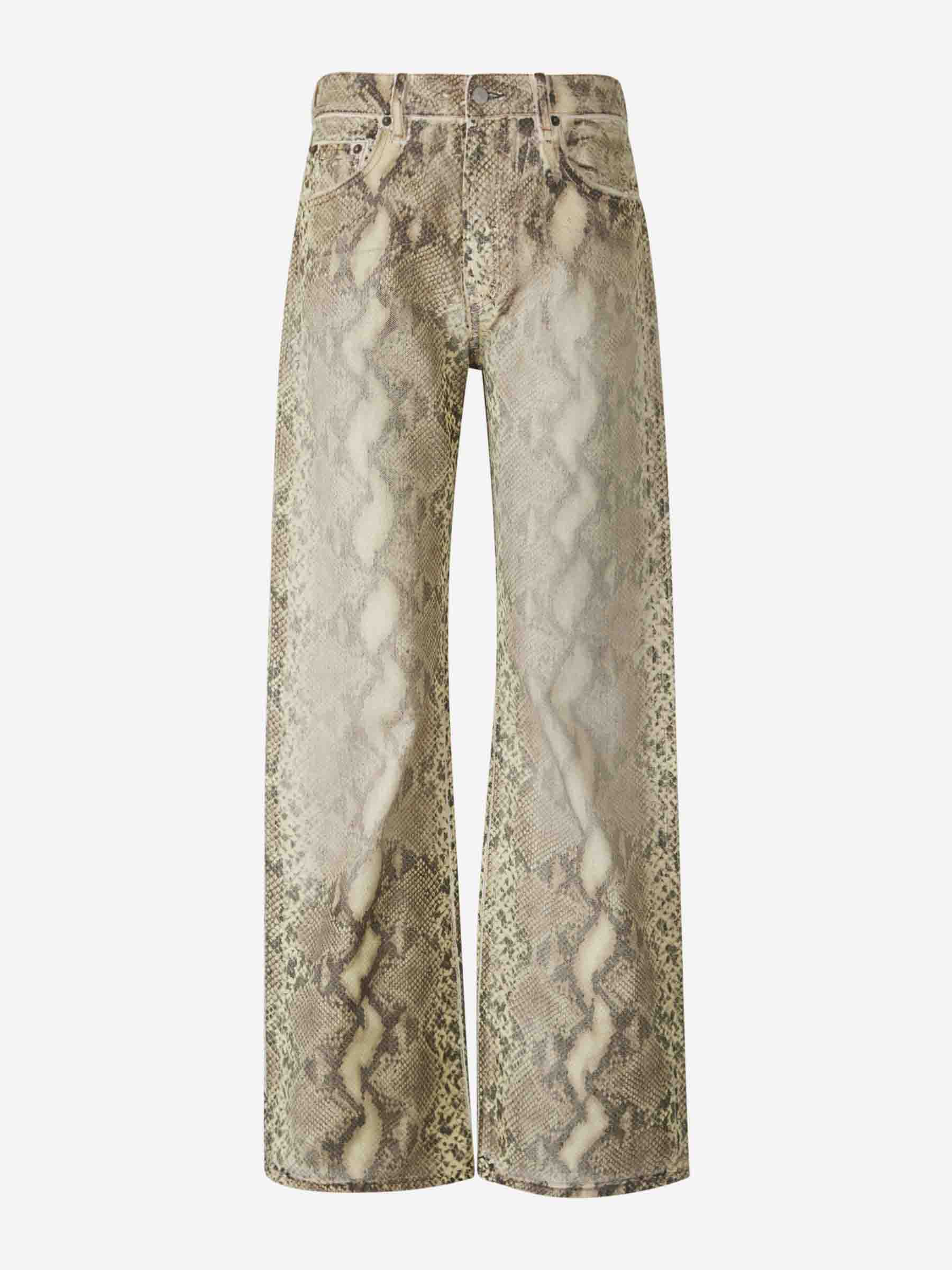 Оригінальна Printed Denim Pants Acne studios – боковий вид