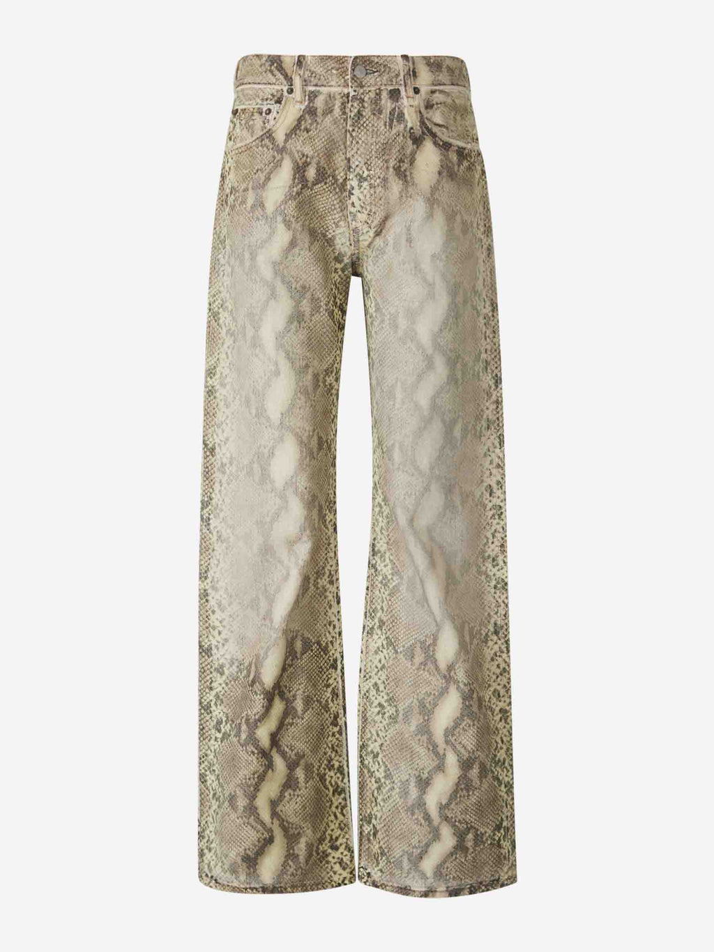 Оригінальна Printed Denim Pants Acne studios – боковий вид