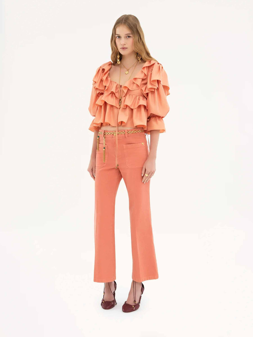 Cropped Bootcut Jeans Chloe – Гарантія оригінальності – вид ззаду