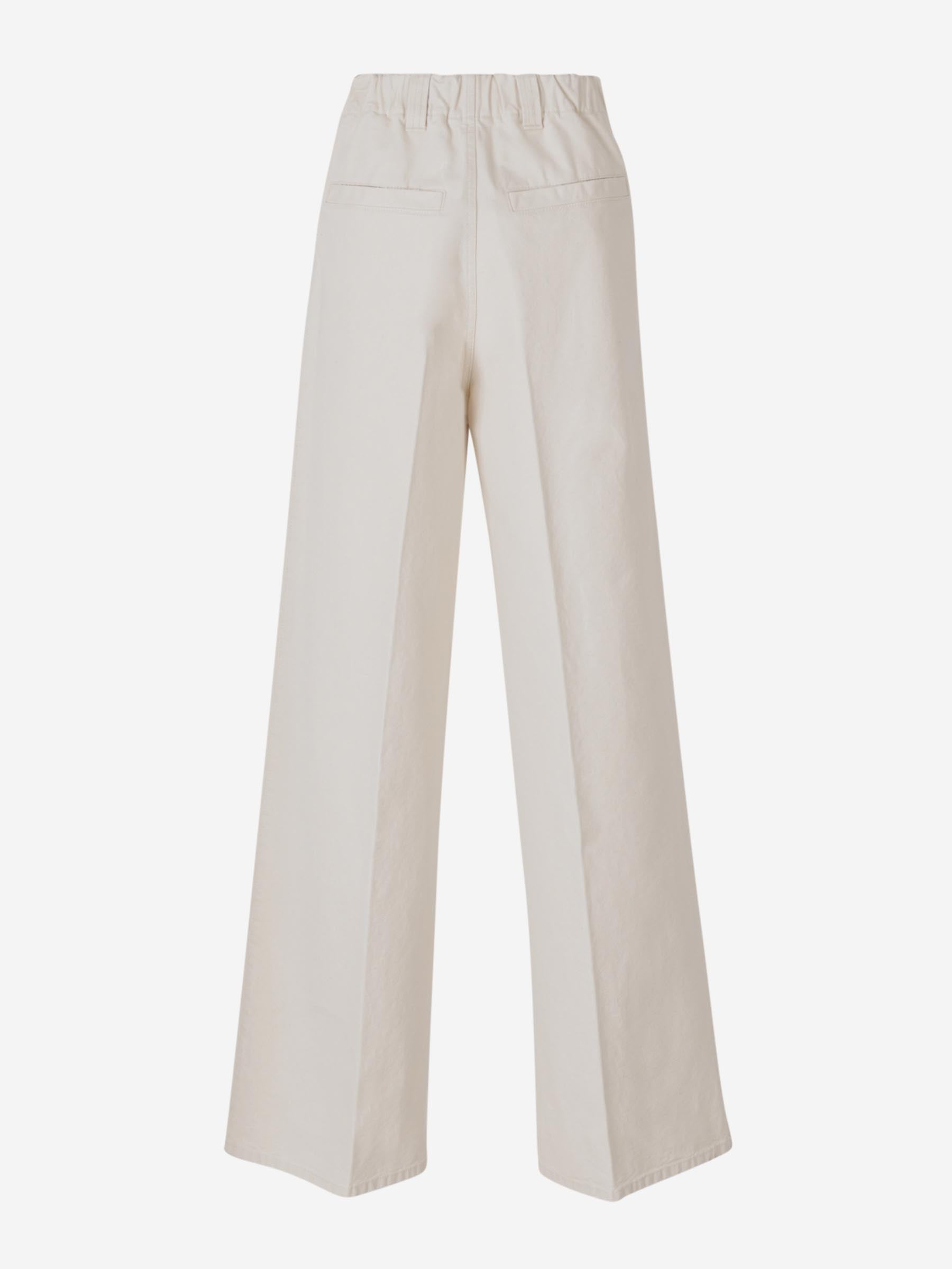 Wide Leg Cotton Pants Maison margiela – Гарантія оригінальності – вид ззаду