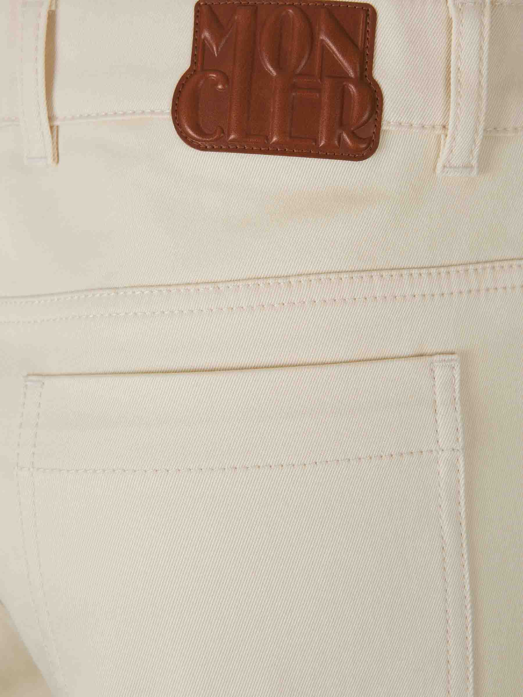 Straight Gabardine Trousers Moncler – Гарантія оригінальності – збільшений вид - MONCLER