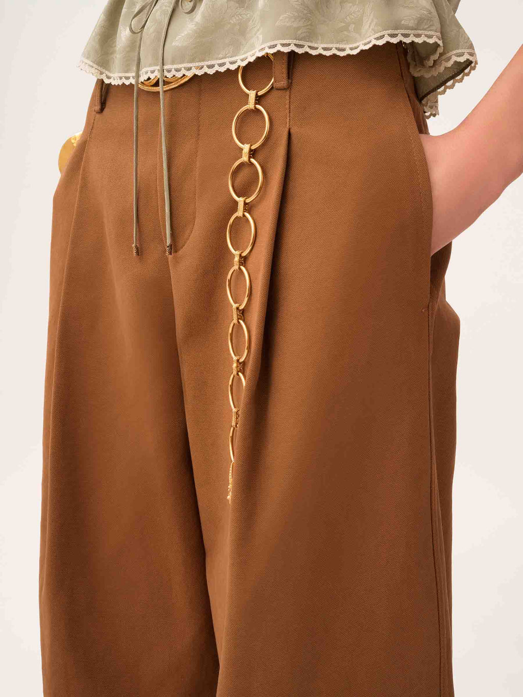 Wide Cotton Trousers Chloe – Гарантія оригінальності – збільшений вид